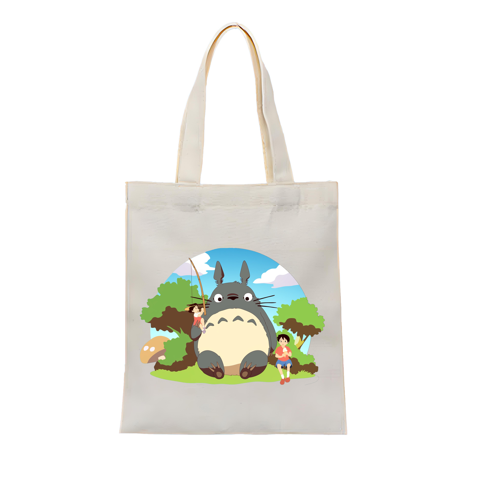 （画像用） となりのトトロ 草壁メイ 草壁サツキ My Neighbor Totoro Satsuki Kusakabe Mei Kusakabe 縦型キャンバス生地手提げバッグ　トートバッグ