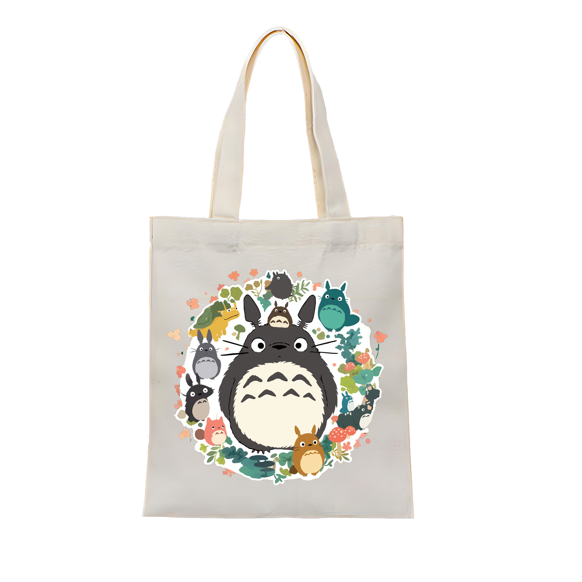 （画像用） となりのトトロ 草壁メイ 草壁サツキ My Neighbor Totoro Satsuki Kusakabe Mei Kusakabe 縦型キャンバス生地手提げバッグ　トートバッグ