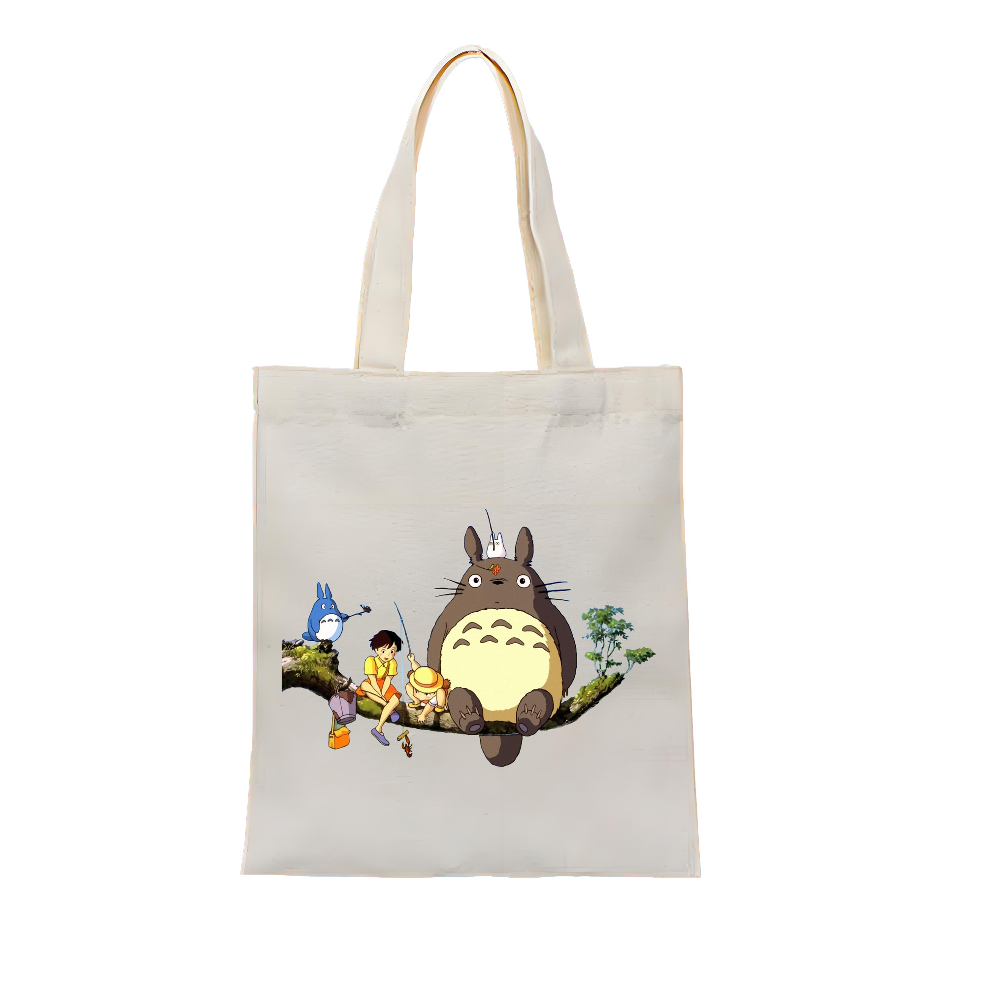 （画像用） となりのトトロ 草壁メイ 草壁サツキ My Neighbor Totoro Satsuki Kusakabe Mei Kusakabe 縦型キャンバス生地手提げバッグ　トートバッグ