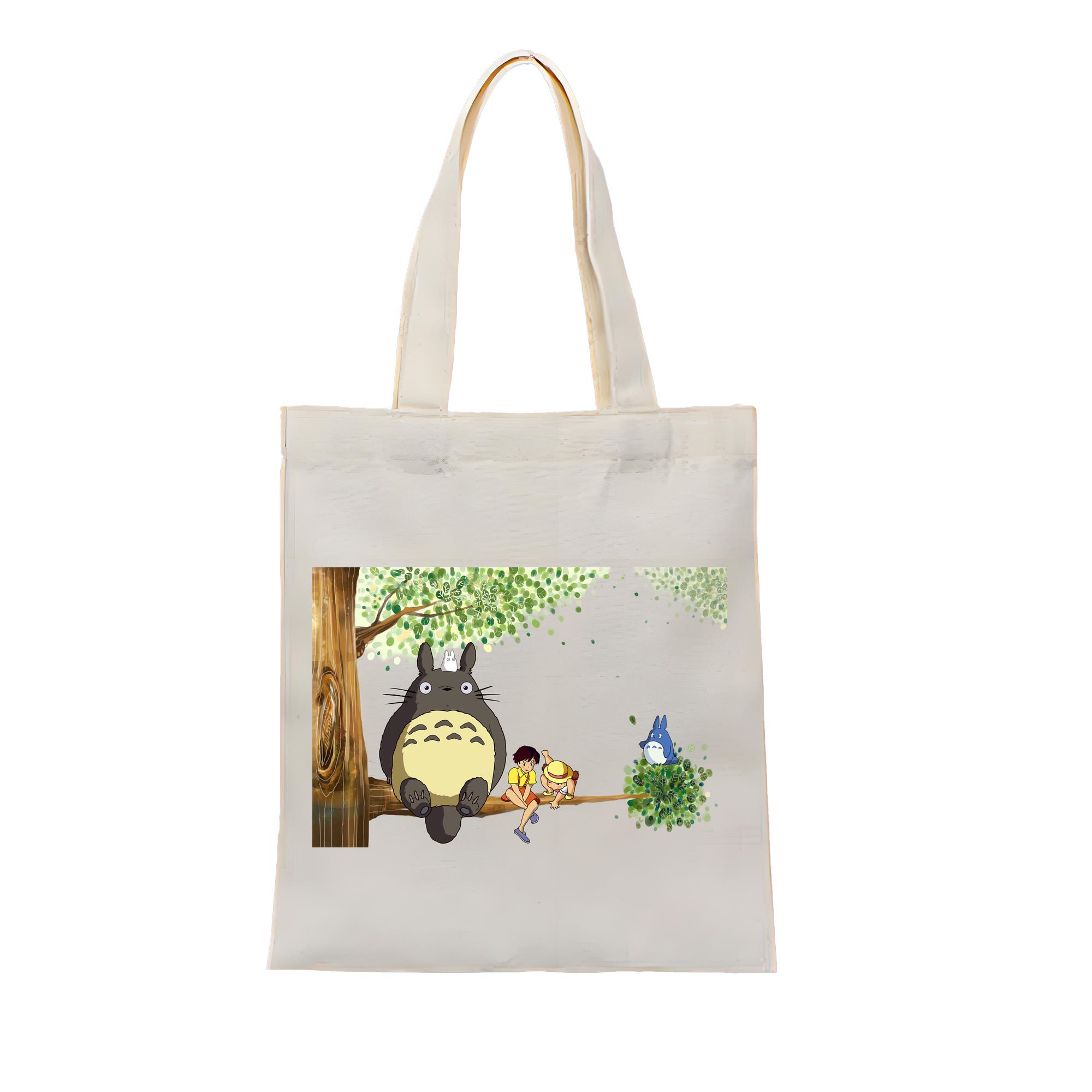 （画像用） となりのトトロ 草壁メイ 草壁サツキ My Neighbor Totoro Satsuki Kusakabe Mei Kusakabe 縦型キャンバス生地手提げバッグ　トートバッグ