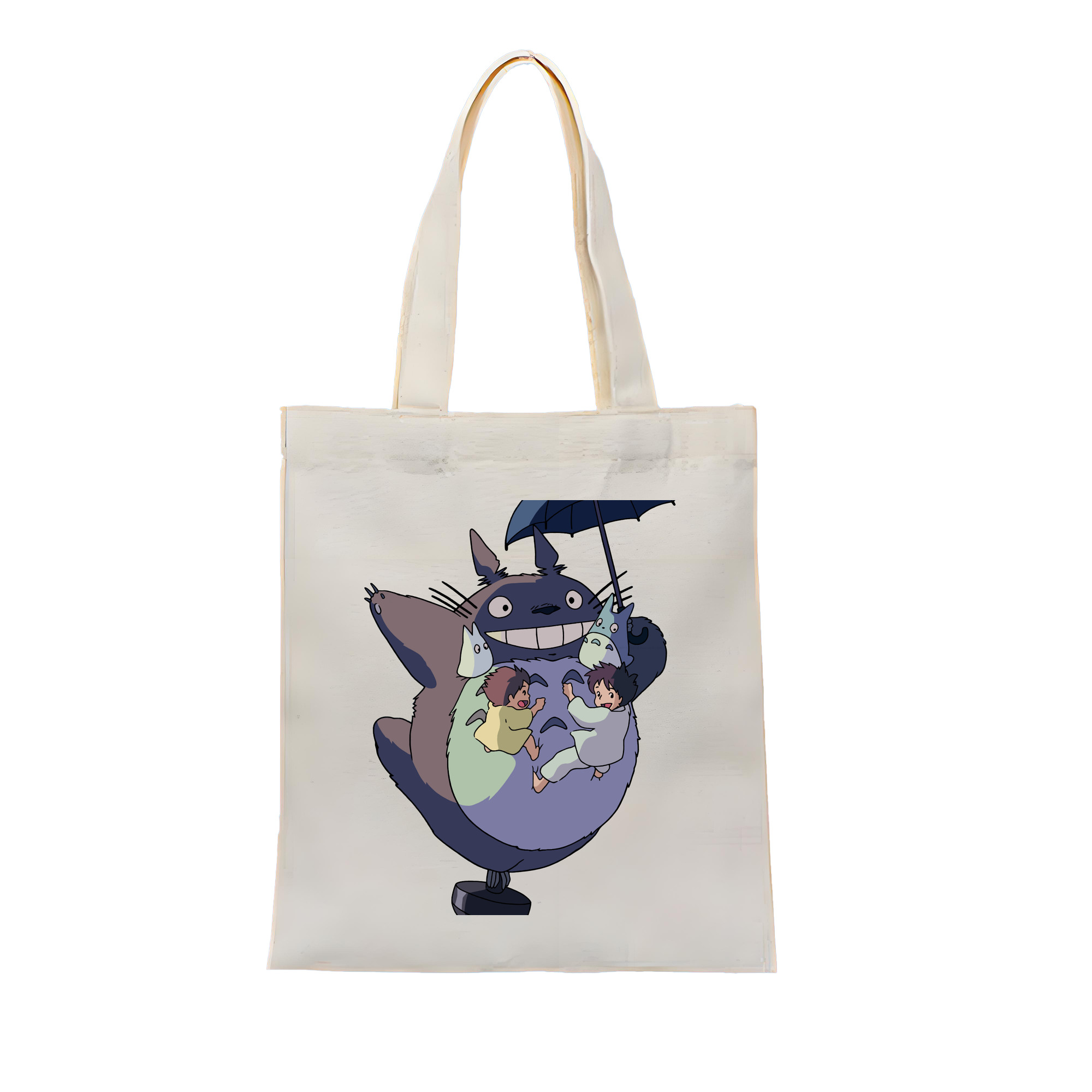 （画像用） となりのトトロ 草壁メイ 草壁サツキ My Neighbor Totoro Satsuki Kusakabe Mei Kusakabe 縦型キャンバス生地手提げバッグ　トートバッグ
