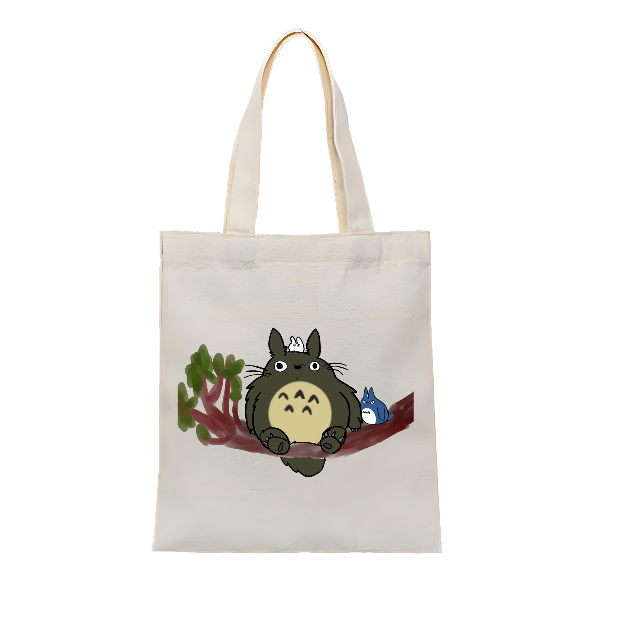 （画像用） となりのトトロ 草壁メイ 草壁サツキ My Neighbor Totoro Satsuki Kusakabe Mei Kusakabe 縦型キャンバス生地手提げバッグ　トートバッグ