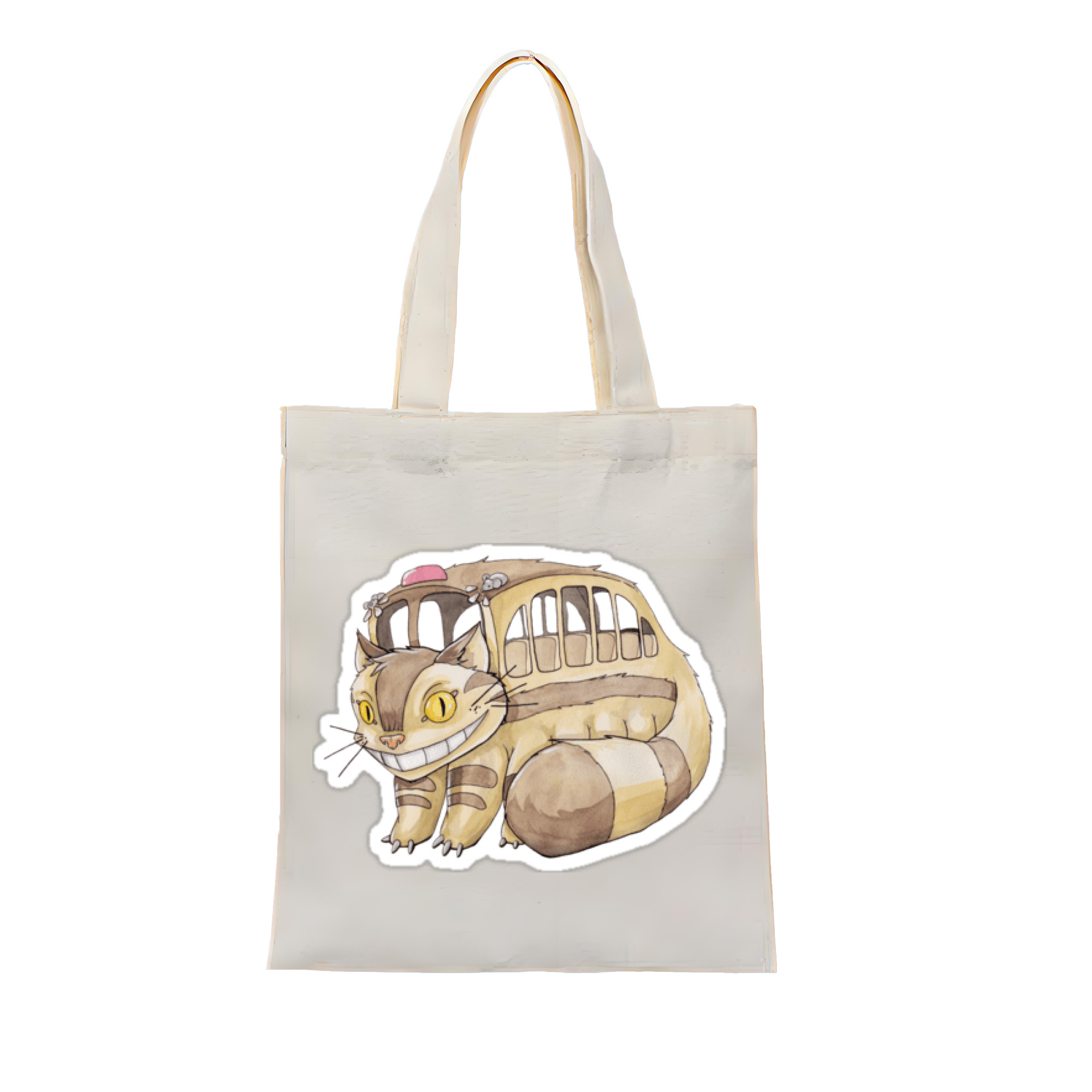 （画像用） となりのトトロ 草壁メイ 草壁サツキ My Neighbor Totoro Satsuki Kusakabe Mei Kusakabe 縦型キャンバス生地手提げバッグ　トートバッグ