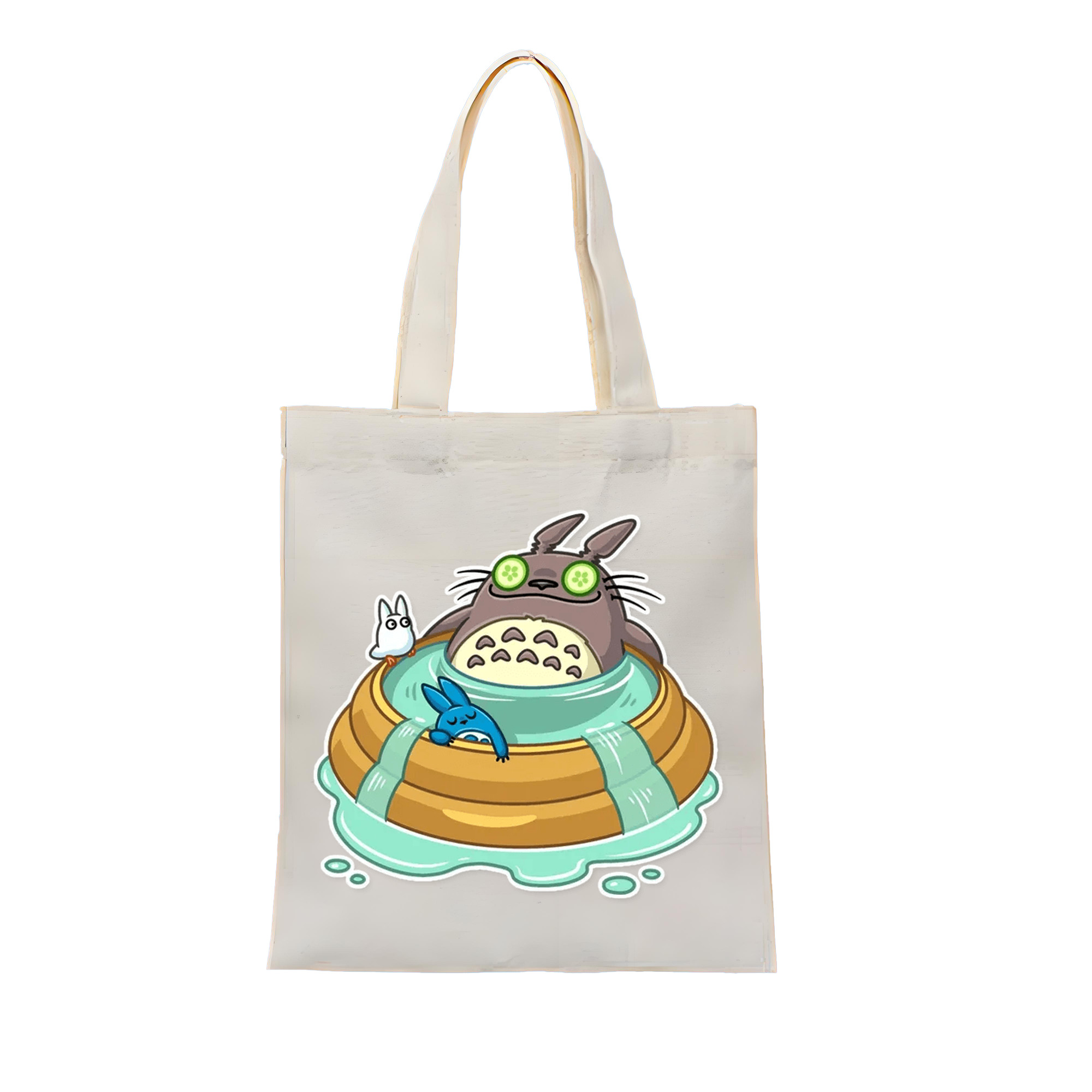 （画像用） となりのトトロ 草壁メイ 草壁サツキ My Neighbor Totoro Satsuki Kusakabe Mei Kusakabe 縦型キャンバス生地手提げバッグ　トートバッグ