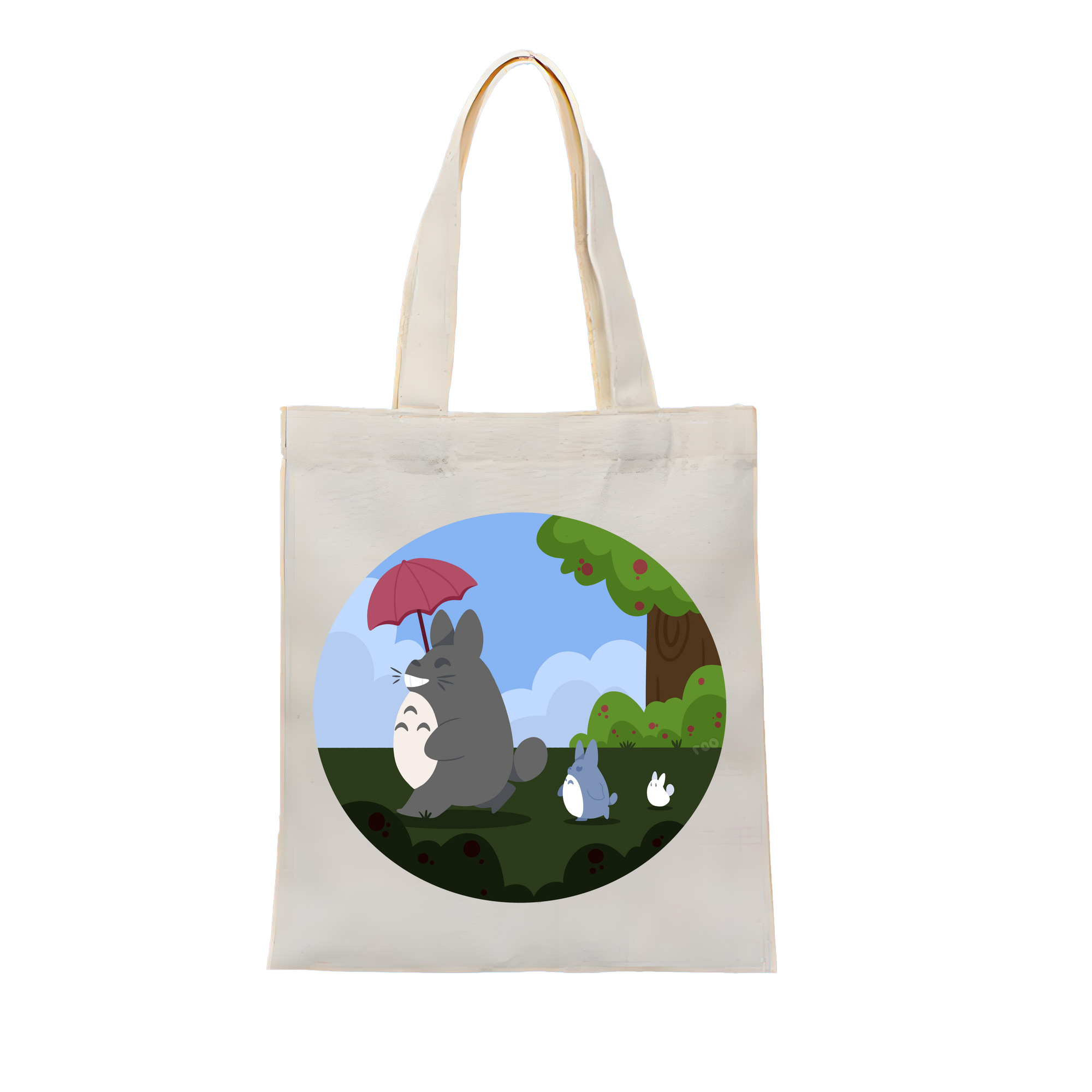 （画像用） となりのトトロ 草壁メイ 草壁サツキ My Neighbor Totoro Satsuki Kusakabe Mei Kusakabe 縦型キャンバス生地手提げバッグ　トートバッグ