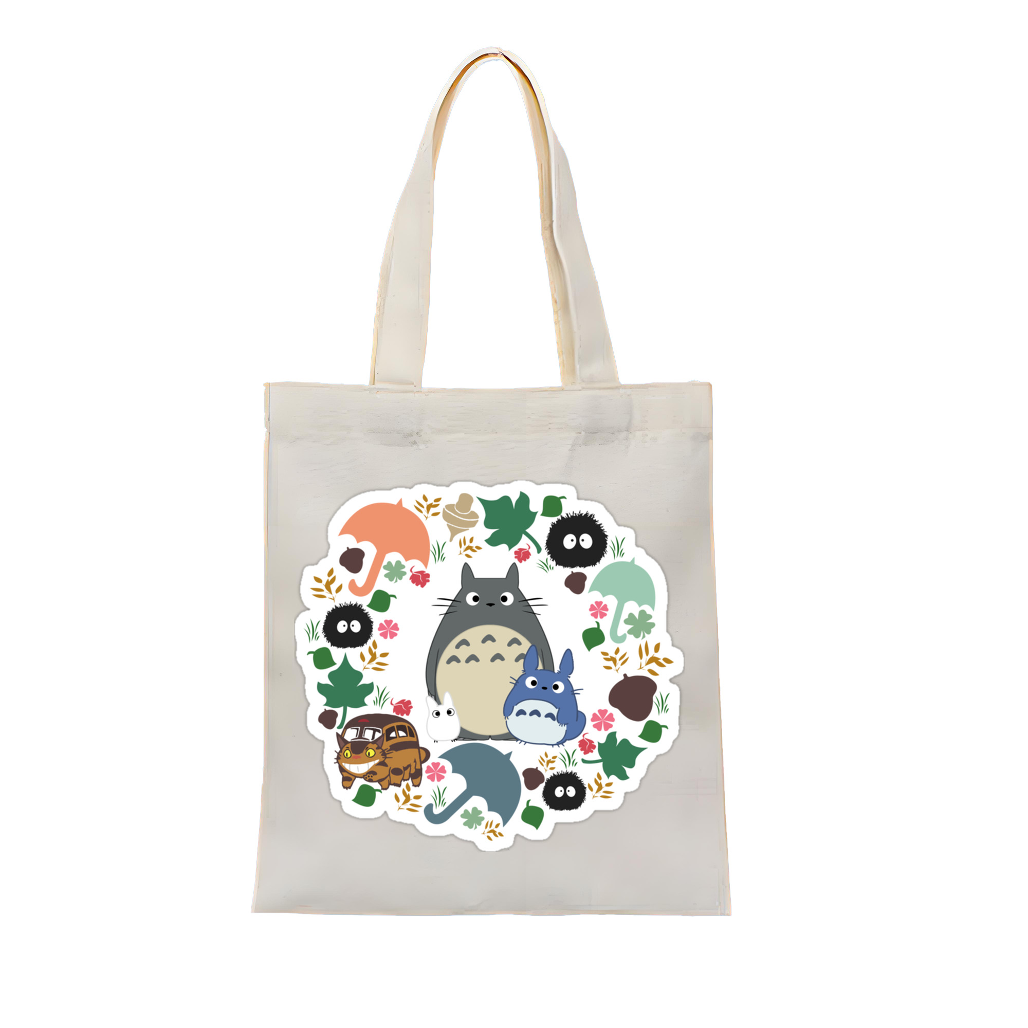 （画像用） となりのトトロ 草壁メイ 草壁サツキ My Neighbor Totoro Satsuki Kusakabe Mei Kusakabe 縦型キャンバス生地手提げバッグ　トートバッグ