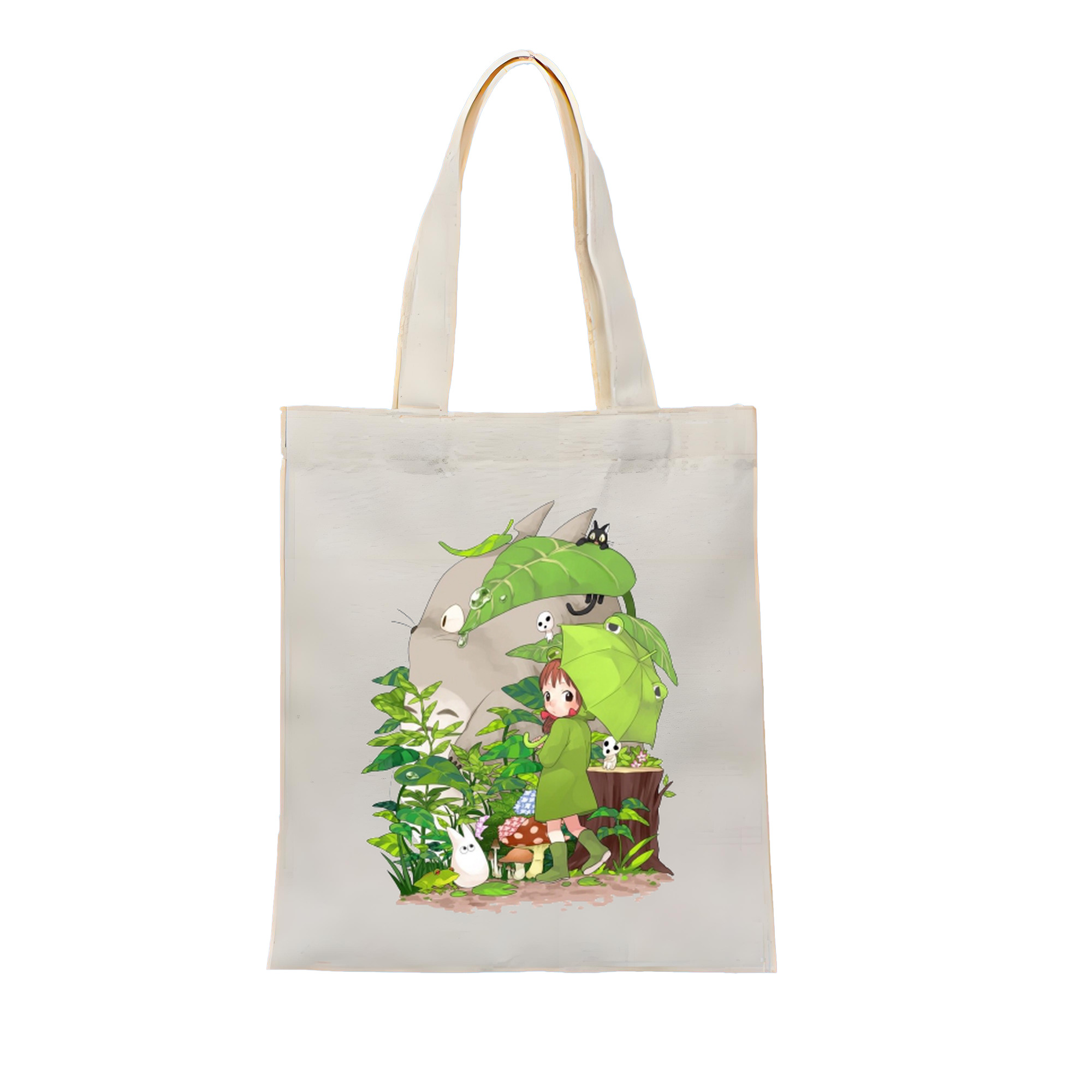 （画像用） となりのトトロ 草壁メイ 草壁サツキ My Neighbor Totoro Satsuki Kusakabe Mei Kusakabe 縦型キャンバス生地手提げバッグ　トートバッグ