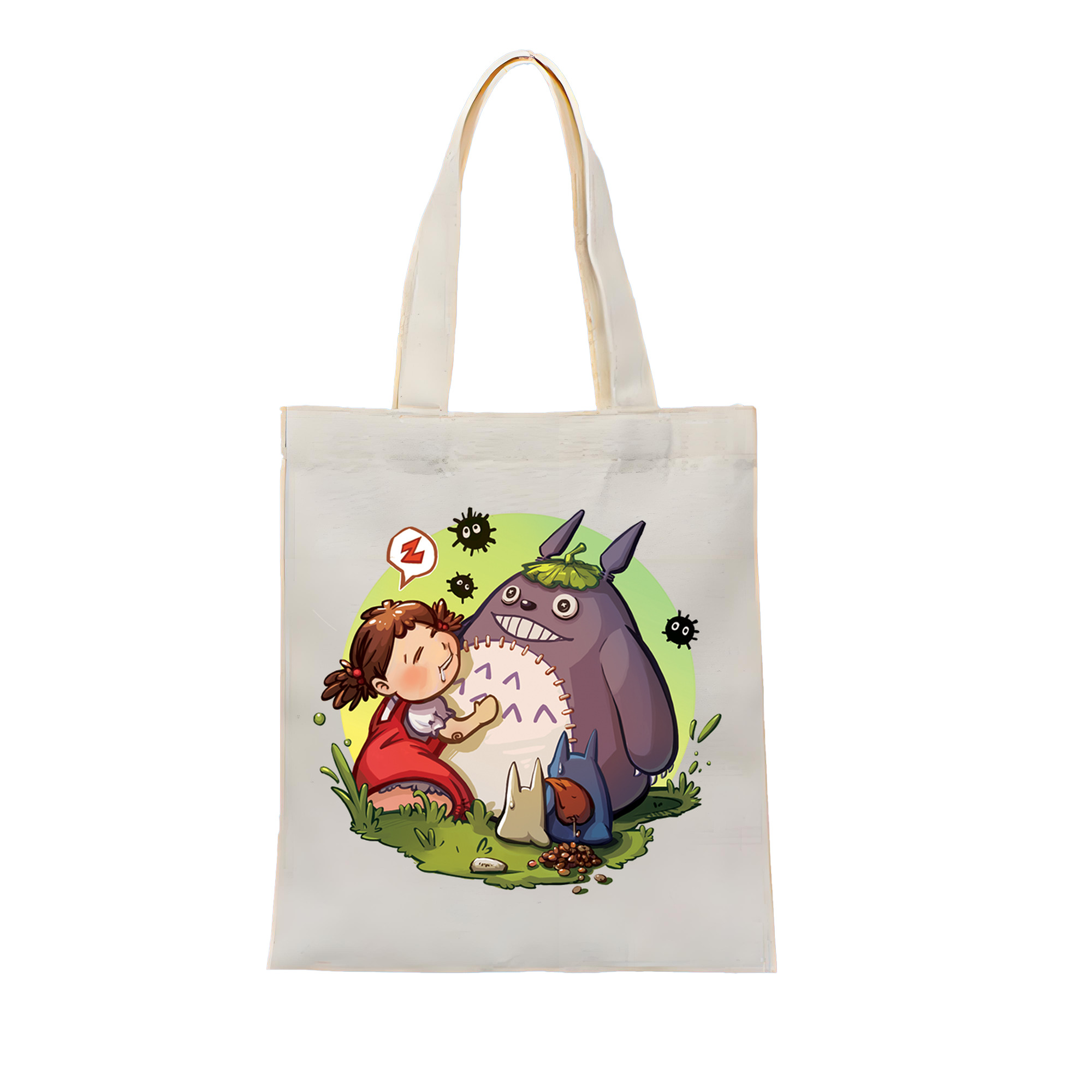 （画像用） となりのトトロ 草壁メイ 草壁サツキ My Neighbor Totoro Satsuki Kusakabe Mei Kusakabe 縦型キャンバス生地手提げバッグ　トートバッグ