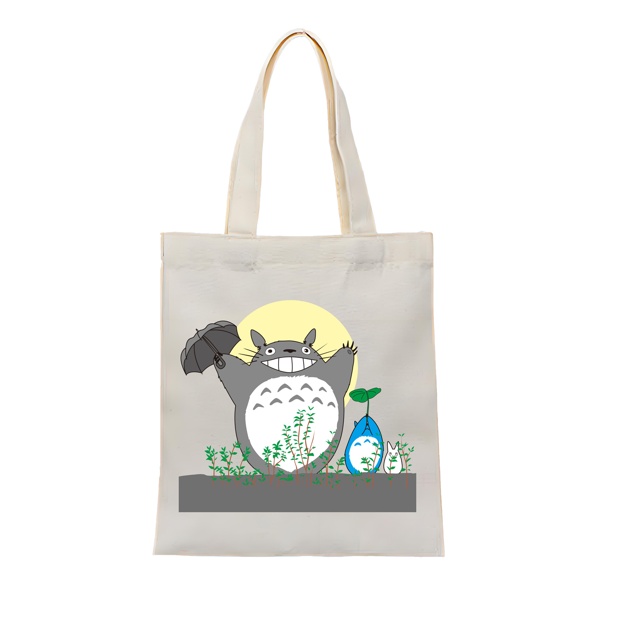 （画像用） となりのトトロ 草壁メイ 草壁サツキ My Neighbor Totoro Satsuki Kusakabe Mei Kusakabe 縦型キャンバス生地手提げバッグ　トートバッグ