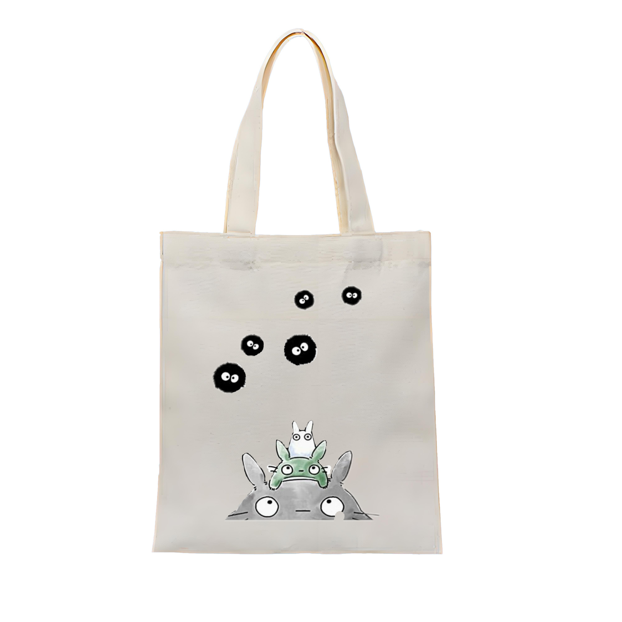 （画像用） となりのトトロ 草壁メイ 草壁サツキ My Neighbor Totoro Satsuki Kusakabe Mei Kusakabe 縦型キャンバス生地手提げバッグ　トートバッグ