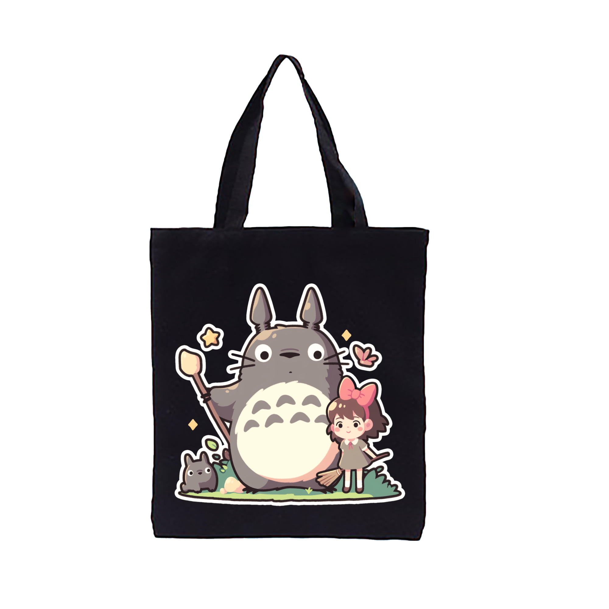 （画像用） となりのトトロ 草壁メイ 草壁サツキ My Neighbor Totoro Satsuki Kusakabe Mei Kusakabe 縦型キャンバス生地手提げバッグ　トートバッグ