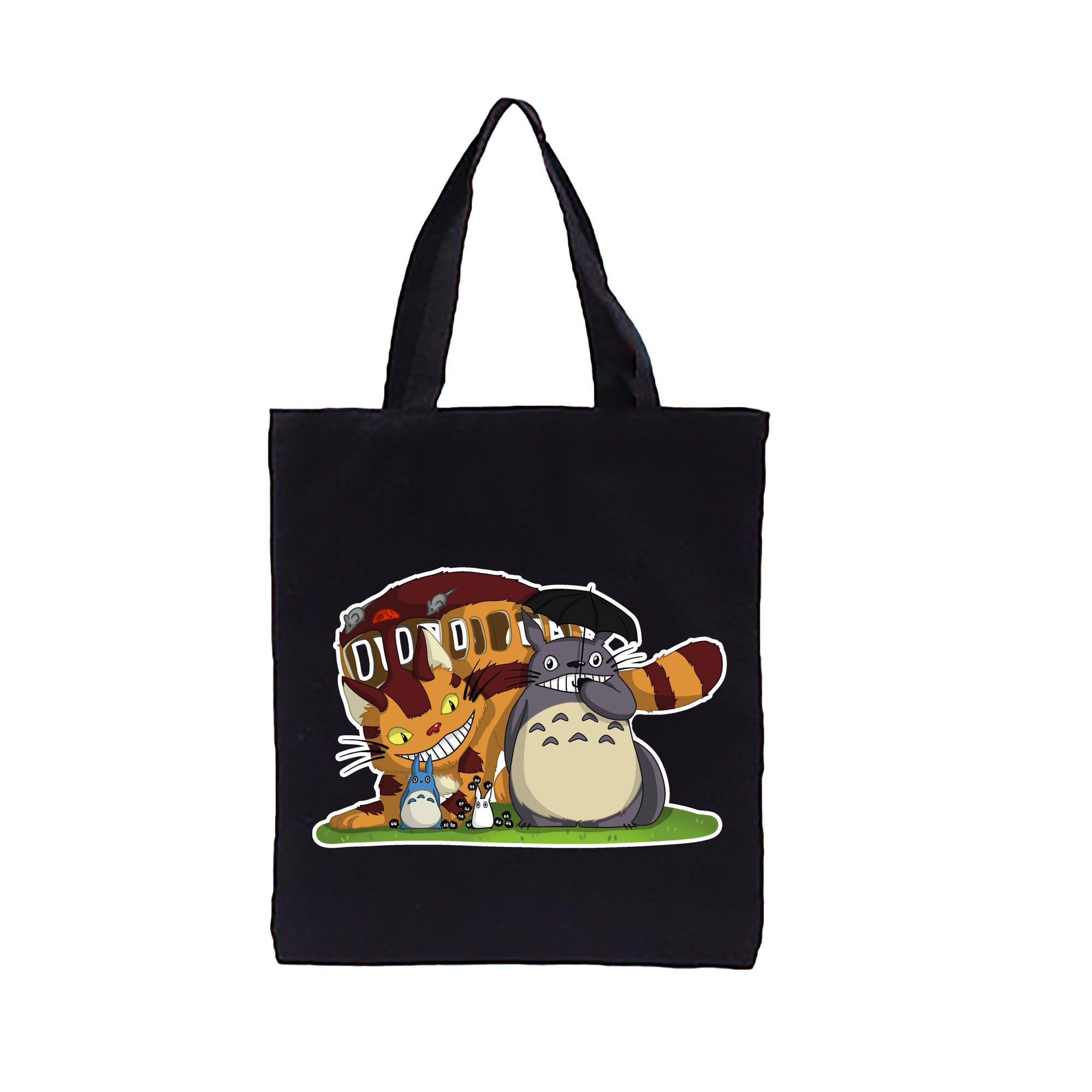 （画像用） となりのトトロ 草壁メイ 草壁サツキ My Neighbor Totoro Satsuki Kusakabe Mei Kusakabe 縦型キャンバス生地手提げバッグ　トートバッグ