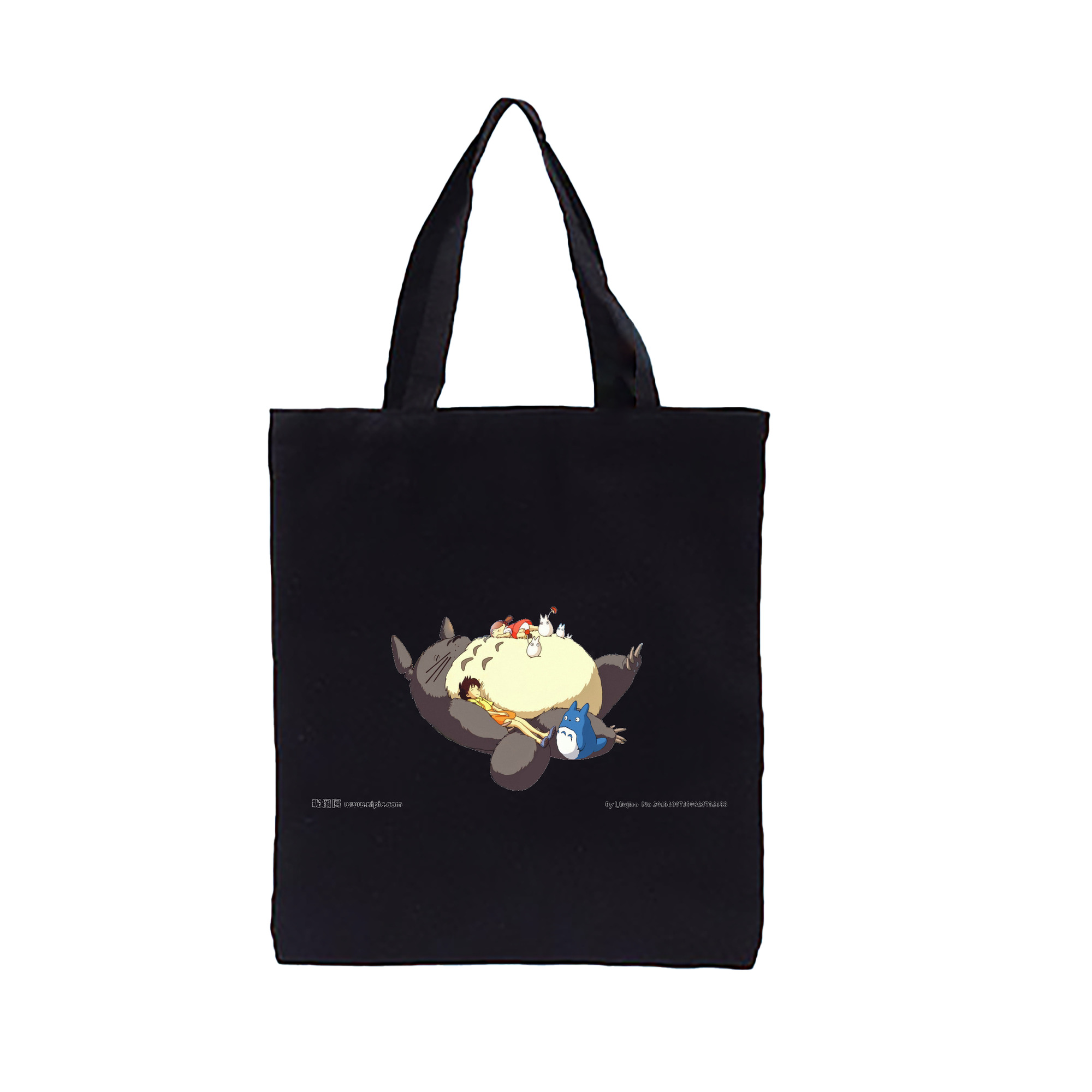 （画像用） となりのトトロ 草壁メイ 草壁サツキ My Neighbor Totoro Satsuki Kusakabe Mei Kusakabe 縦型キャンバス生地手提げバッグ　トートバッグ