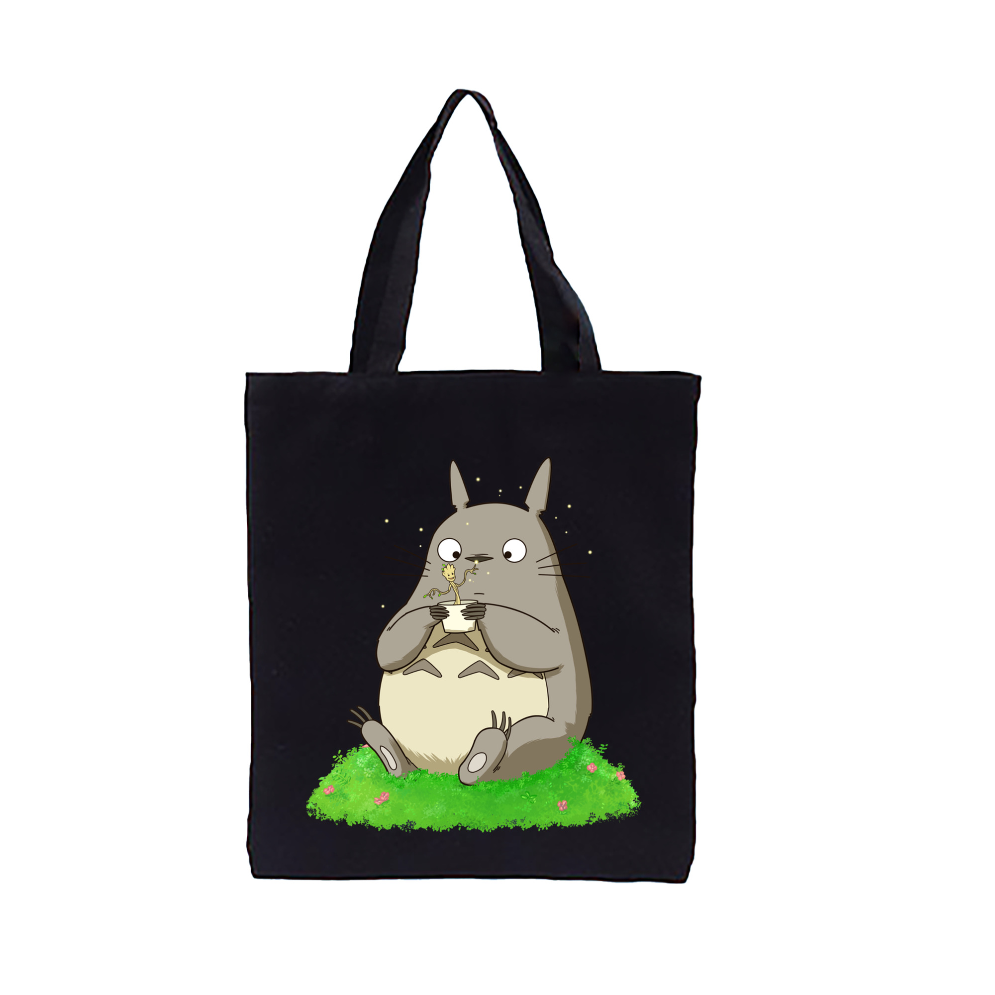 （画像用） となりのトトロ 草壁メイ 草壁サツキ My Neighbor Totoro Satsuki Kusakabe Mei Kusakabe 縦型キャンバス生地手提げバッグ　トートバッグ