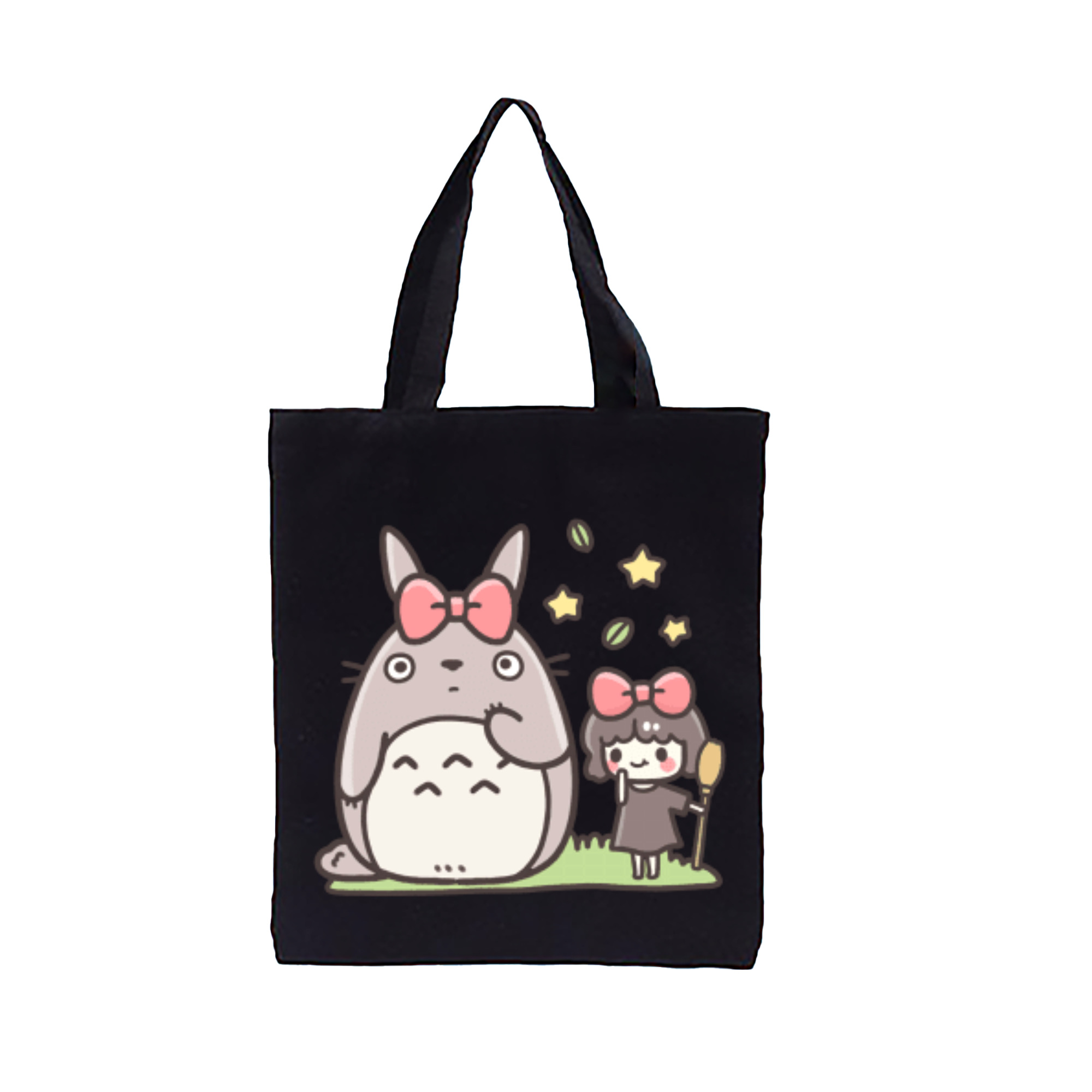 （画像用） となりのトトロ 草壁メイ 草壁サツキ My Neighbor Totoro Satsuki Kusakabe Mei Kusakabe 縦型キャンバス生地手提げバッグ　トートバッグ