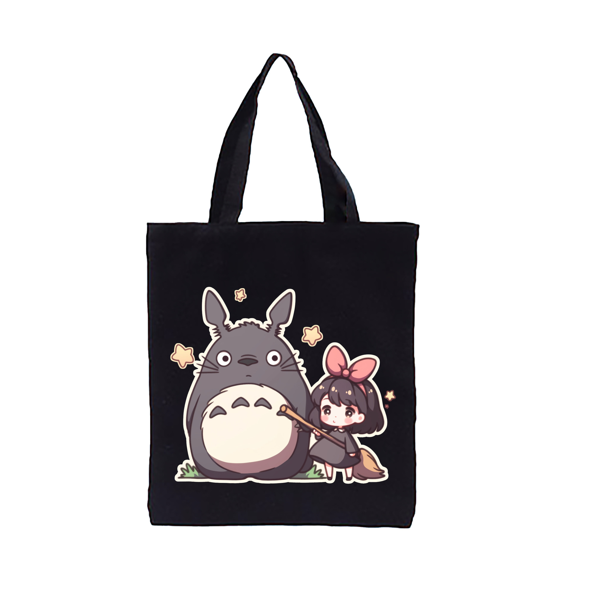 （画像用） となりのトトロ 草壁メイ 草壁サツキ My Neighbor Totoro Satsuki Kusakabe Mei Kusakabe 縦型キャンバス生地手提げバッグ　トートバッグ
