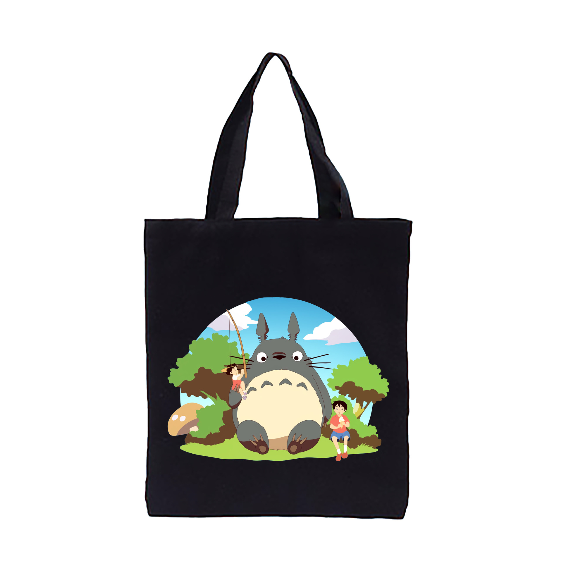 （画像用） となりのトトロ 草壁メイ 草壁サツキ My Neighbor Totoro Satsuki Kusakabe Mei Kusakabe 縦型キャンバス生地手提げバッグ　トートバッグ