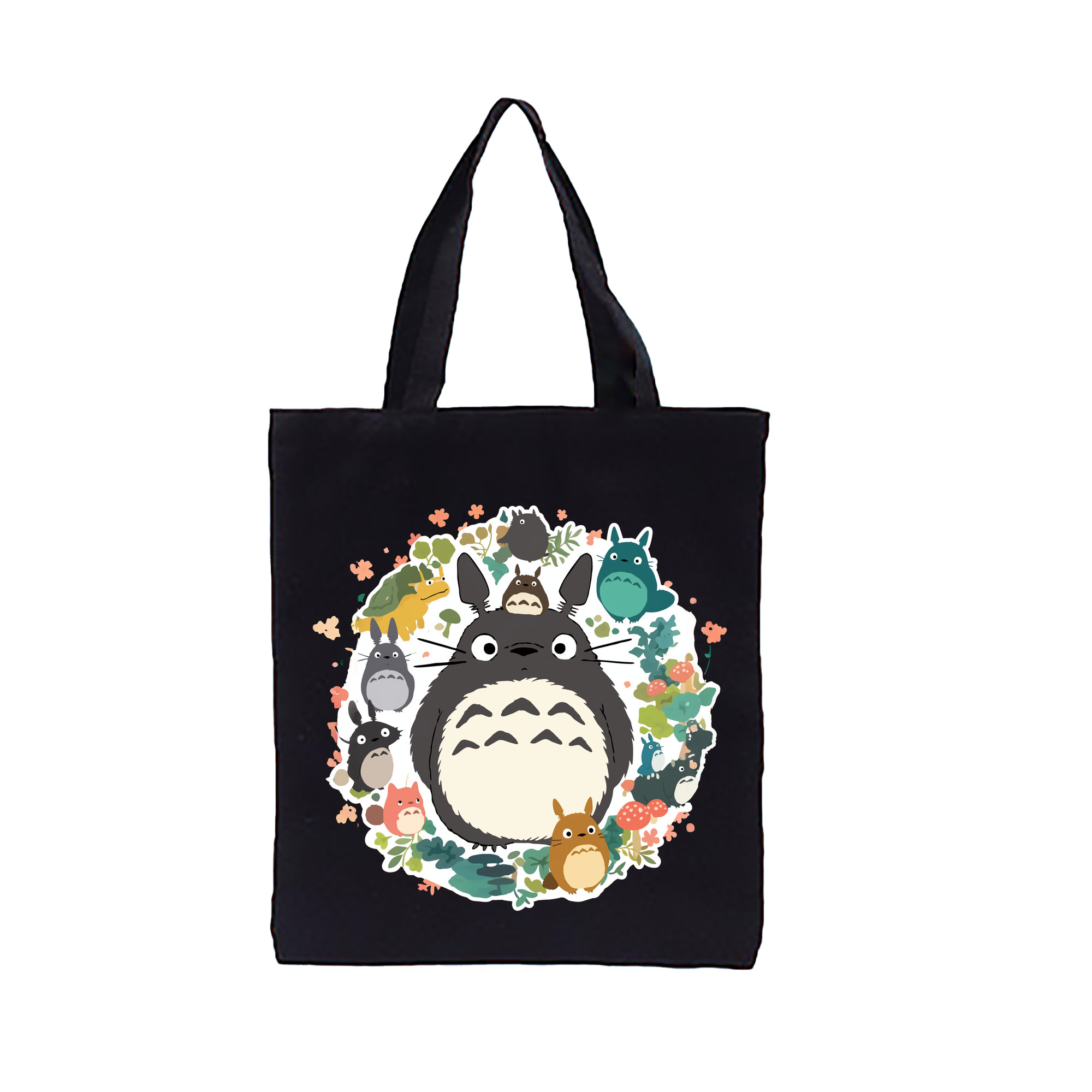 （画像用） となりのトトロ 草壁メイ 草壁サツキ My Neighbor Totoro Satsuki Kusakabe Mei Kusakabe 縦型キャンバス生地手提げバッグ　トートバッグ