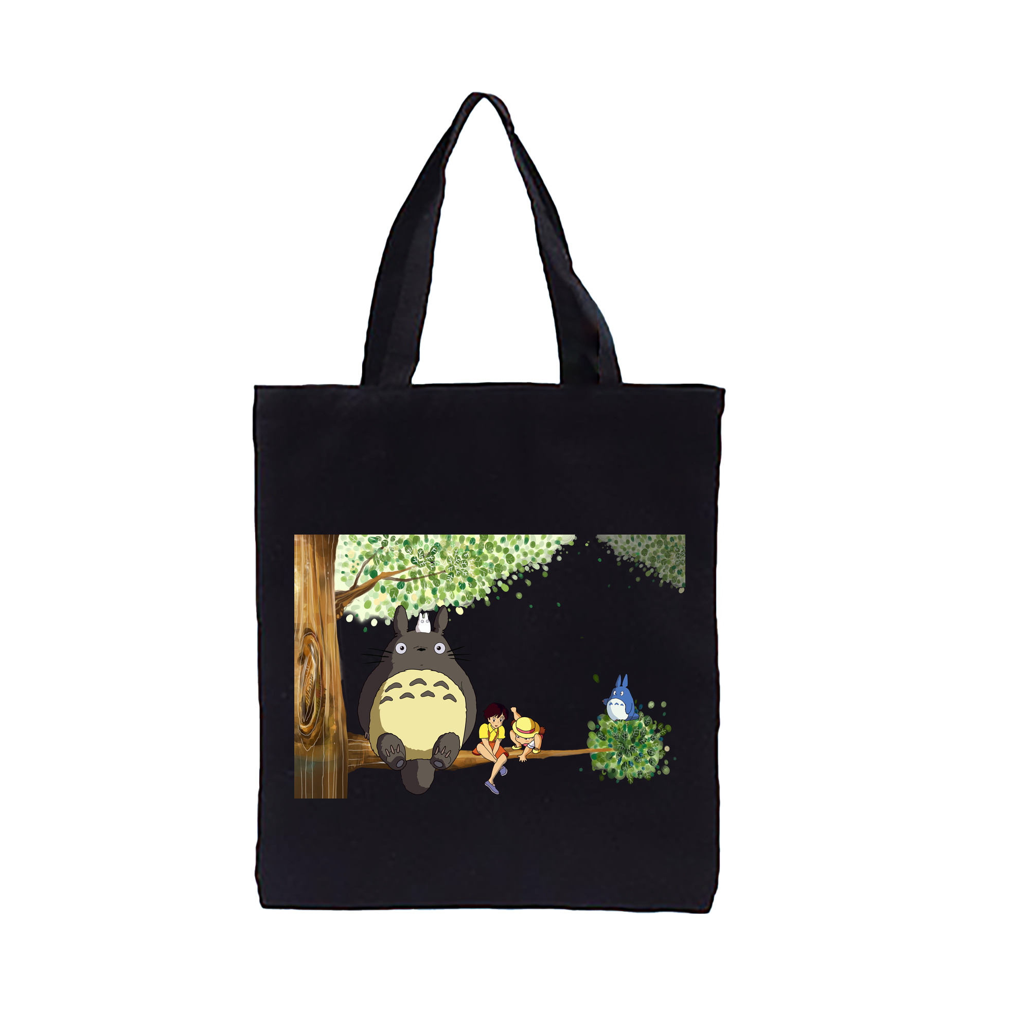 （画像用） となりのトトロ 草壁メイ 草壁サツキ My Neighbor Totoro Satsuki Kusakabe Mei Kusakabe 縦型キャンバス生地手提げバッグ　トートバッグ