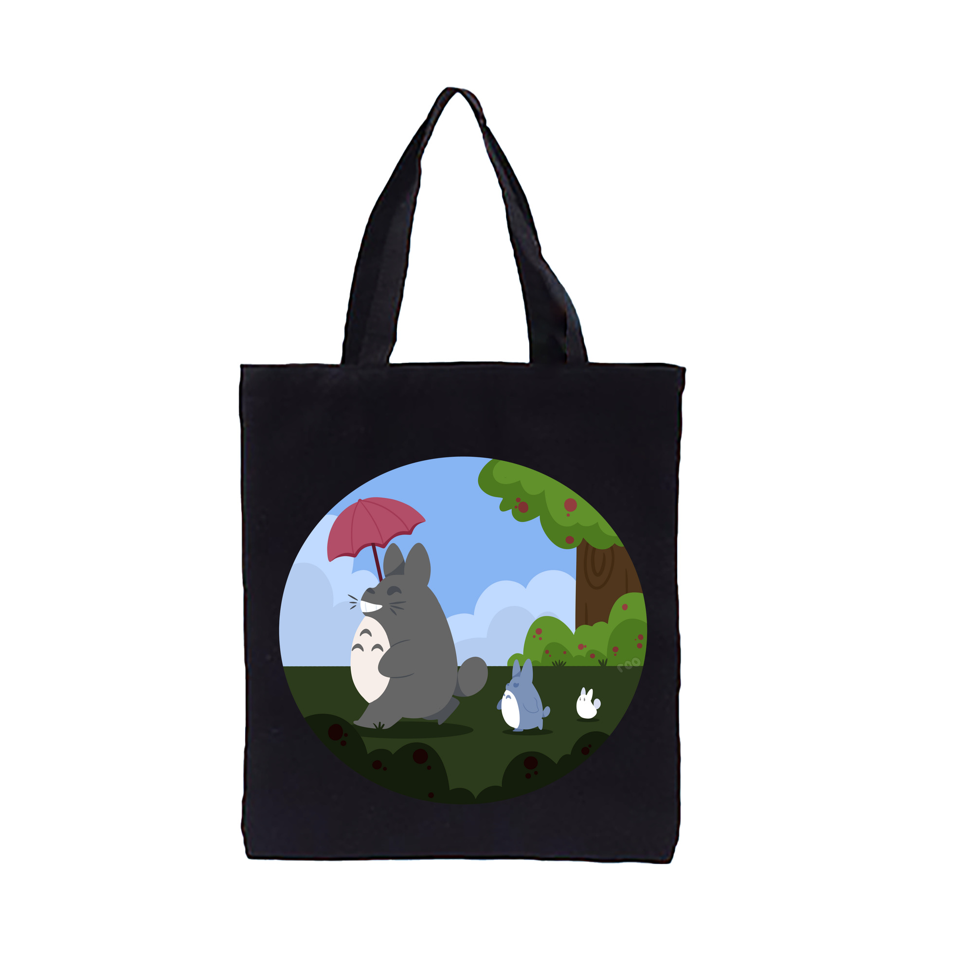 （画像用） となりのトトロ 草壁メイ 草壁サツキ My Neighbor Totoro Satsuki Kusakabe Mei Kusakabe 縦型キャンバス生地手提げバッグ　トートバッグ