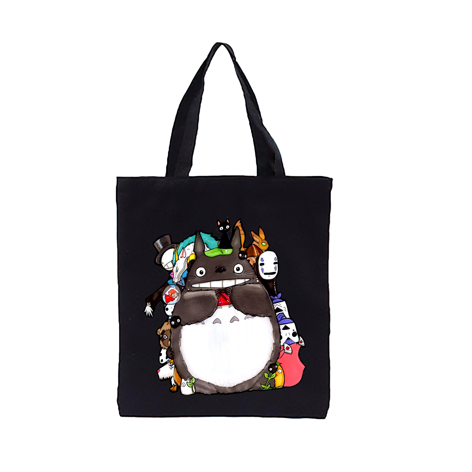 （画像用） となりのトトロ 草壁メイ 草壁サツキ My Neighbor Totoro Satsuki Kusakabe Mei Kusakabe 縦型キャンバス生地手提げバッグ　トートバッグ