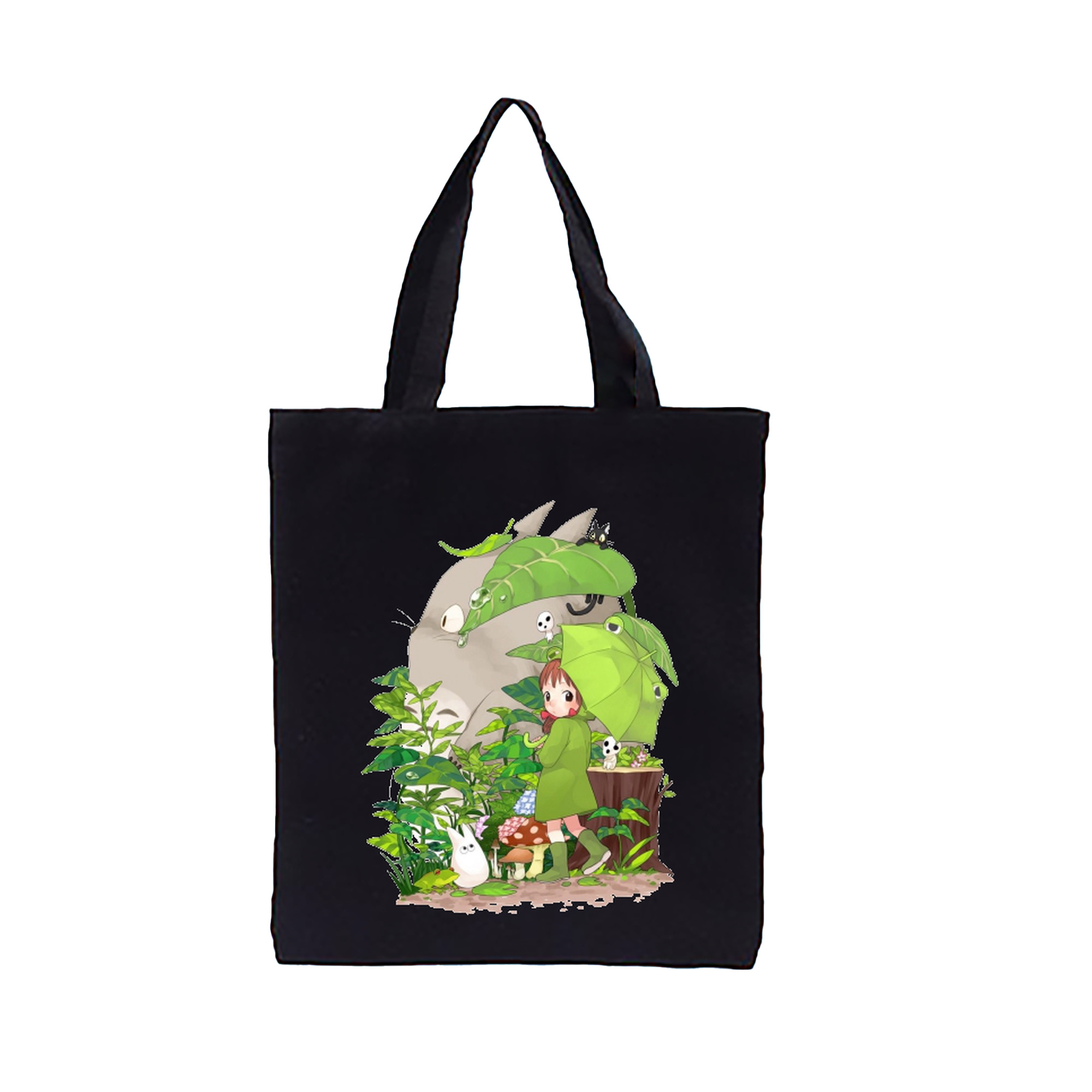 （画像用） となりのトトロ 草壁メイ 草壁サツキ My Neighbor Totoro Satsuki Kusakabe Mei Kusakabe 縦型キャンバス生地手提げバッグ　トートバッグ