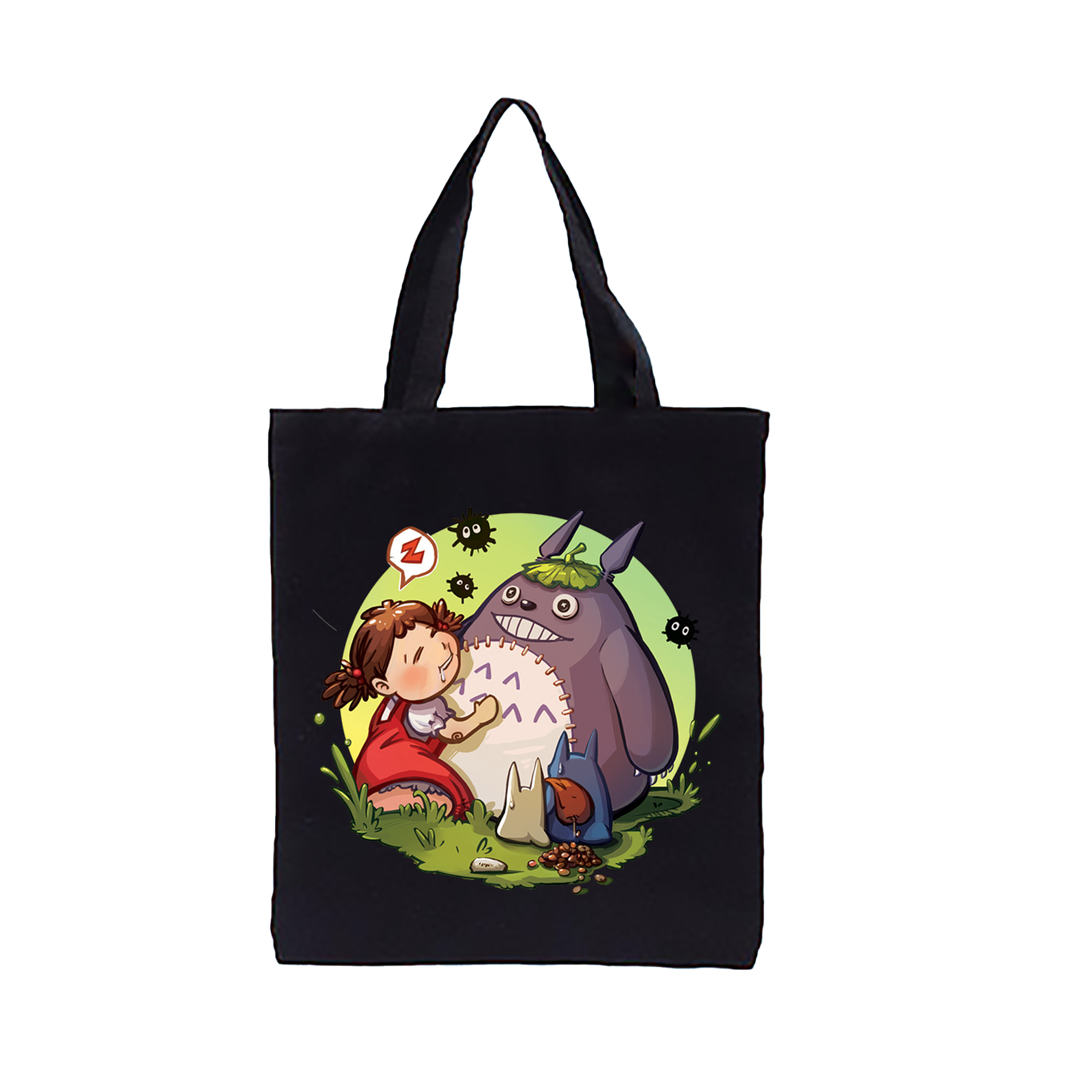 （画像用） となりのトトロ 草壁メイ 草壁サツキ My Neighbor Totoro Satsuki Kusakabe Mei Kusakabe 縦型キャンバス生地手提げバッグ　トートバッグ
