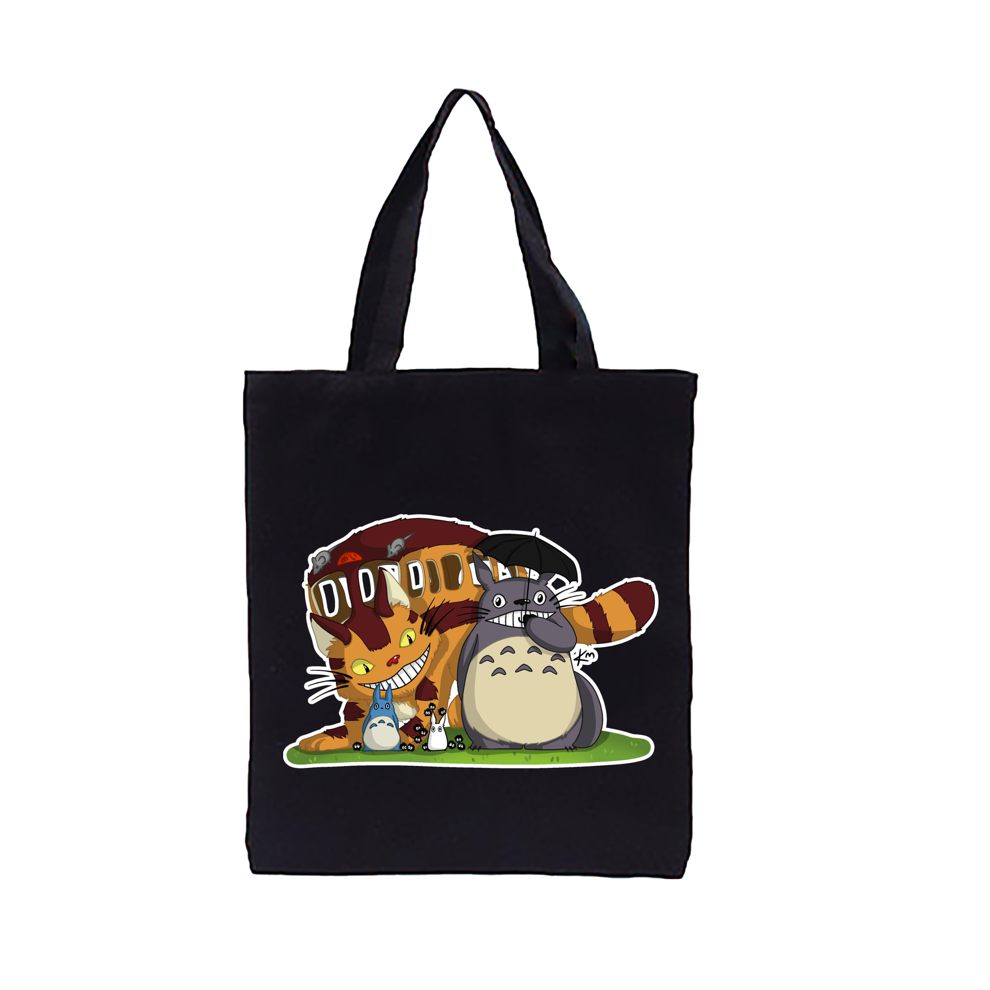（画像用） となりのトトロ 草壁メイ 草壁サツキ My Neighbor Totoro Satsuki Kusakabe Mei Kusakabe 縦型キャンバス生地手提げバッグ　トートバッグ