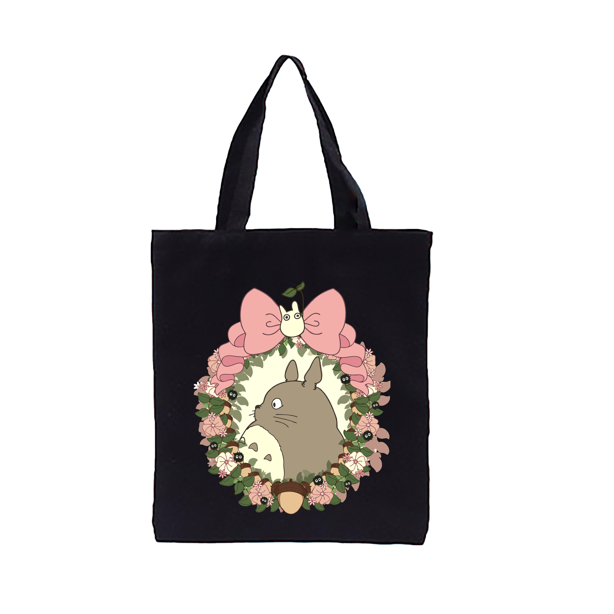 （画像用） となりのトトロ 草壁メイ 草壁サツキ My Neighbor Totoro Satsuki Kusakabe Mei Kusakabe 縦型キャンバス生地手提げバッグ　トートバッグ