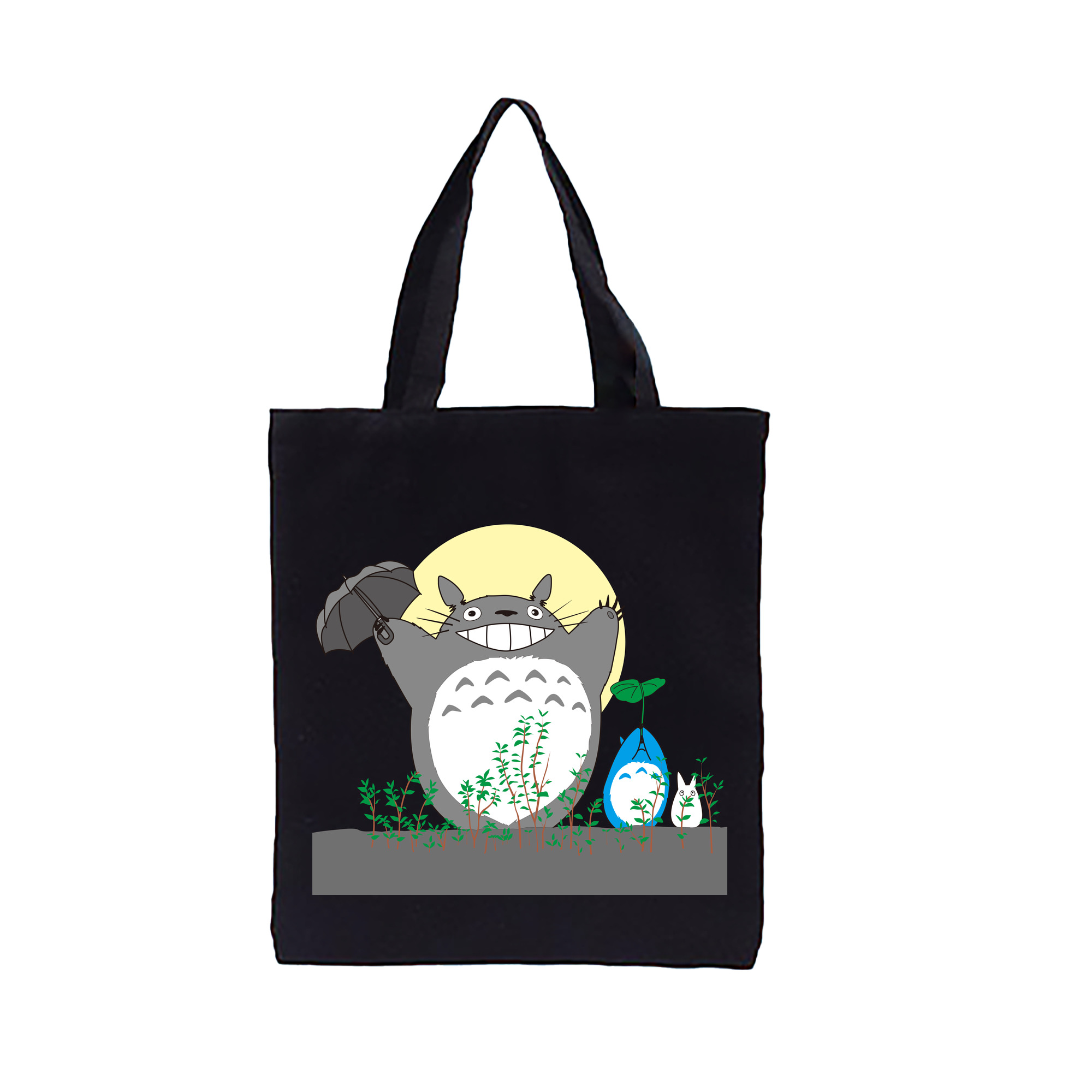 （画像用） となりのトトロ 草壁メイ 草壁サツキ My Neighbor Totoro Satsuki Kusakabe Mei Kusakabe 縦型キャンバス生地手提げバッグ　トートバッグ