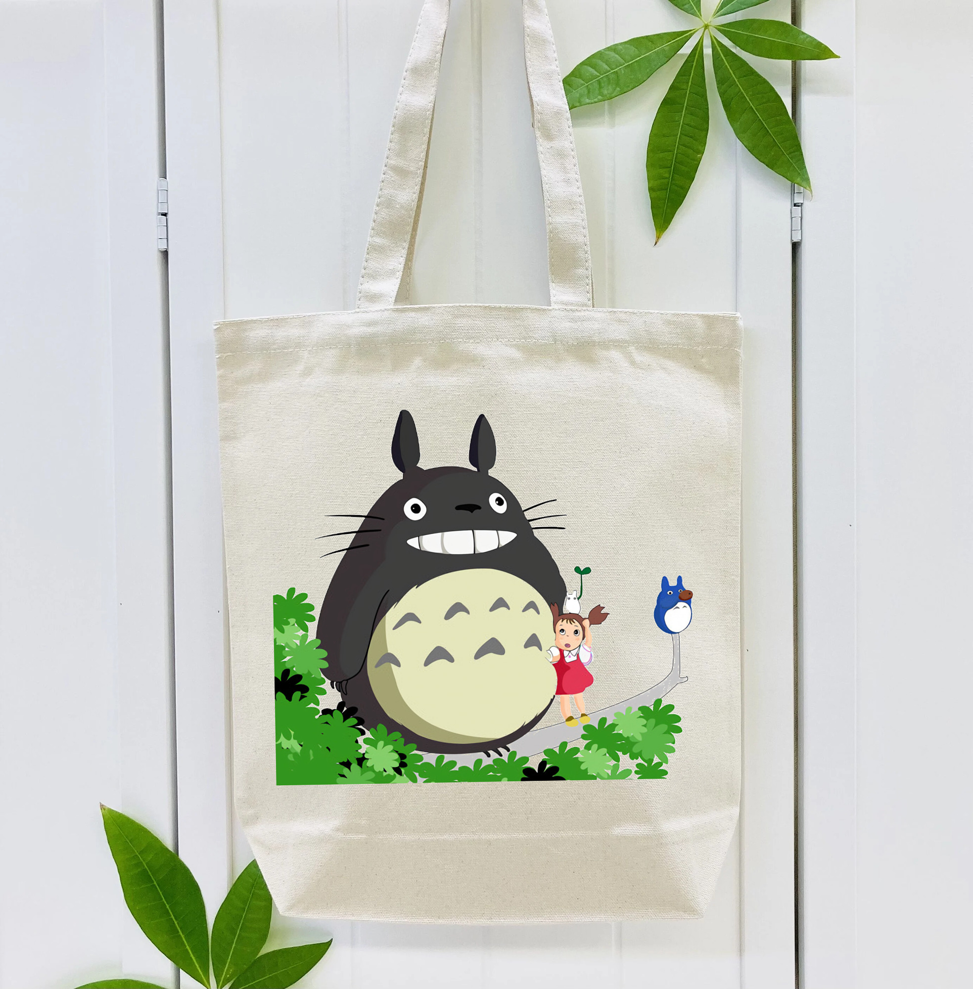 となりのトトロ 草壁メイ 草壁サツキ My Neighbor Totoro Satsuki Kusakabe Mei Kusakabe 縦型キャンバス生地手提げバッグ　トートバッグ