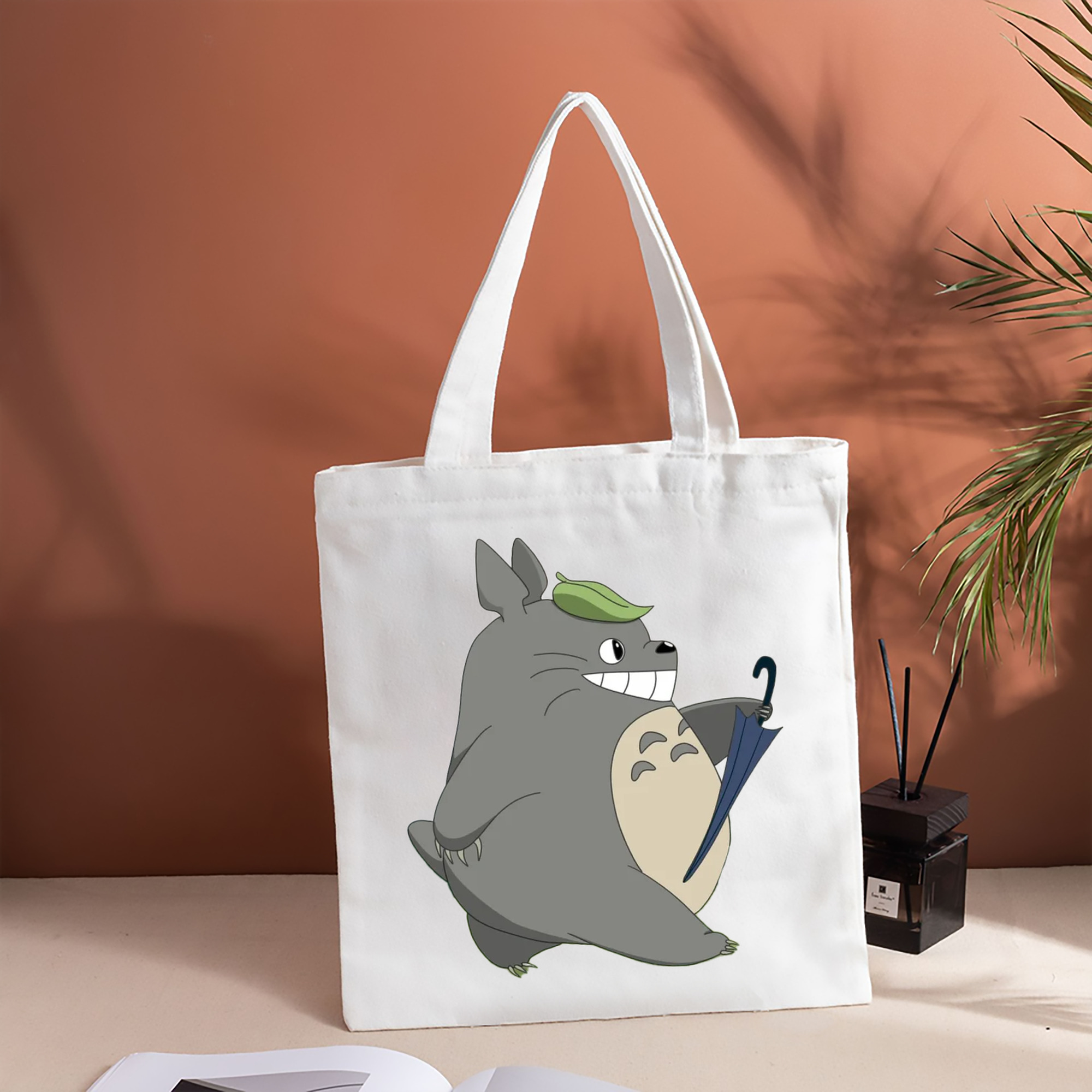となりのトトロ 草壁メイ 草壁サツキ My Neighbor Totoro Satsuki Kusakabe Mei Kusakabe 縦型キャンバス生地手提げバッグ　トートバッグ