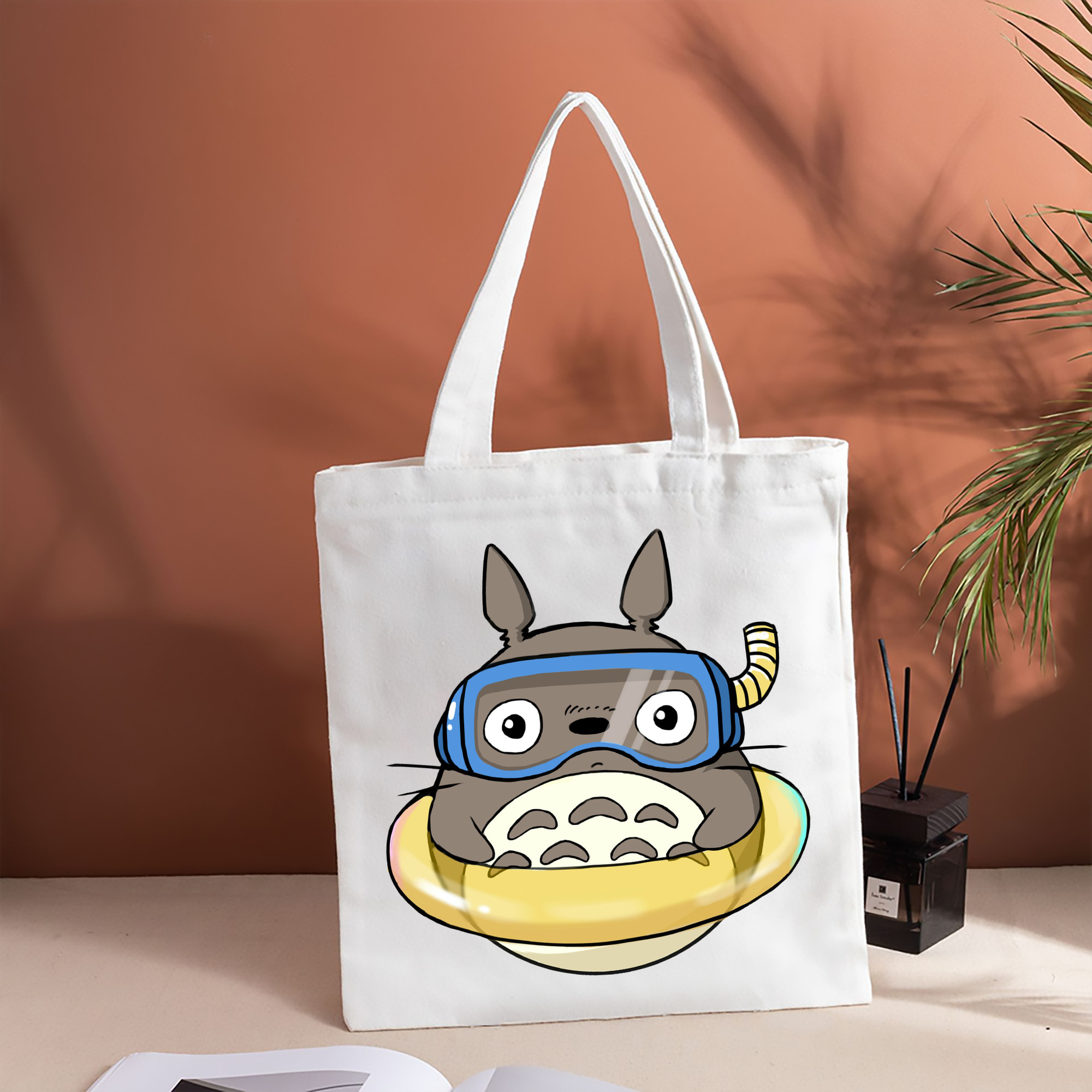 となりのトトロ 草壁メイ 草壁サツキ My Neighbor Totoro Satsuki Kusakabe Mei Kusakabe 縦型キャンバス生地手提げバッグ　トートバッグ