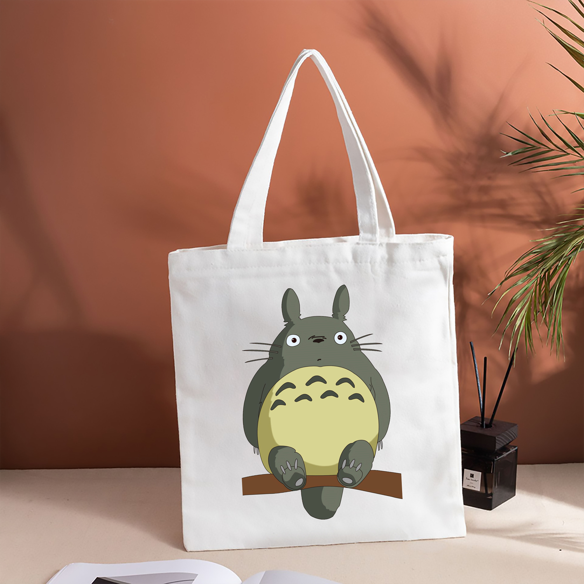 となりのトトロ 草壁メイ 草壁サツキ My Neighbor Totoro Satsuki Kusakabe Mei Kusakabe 縦型キャンバス生地手提げバッグ　トートバッグ