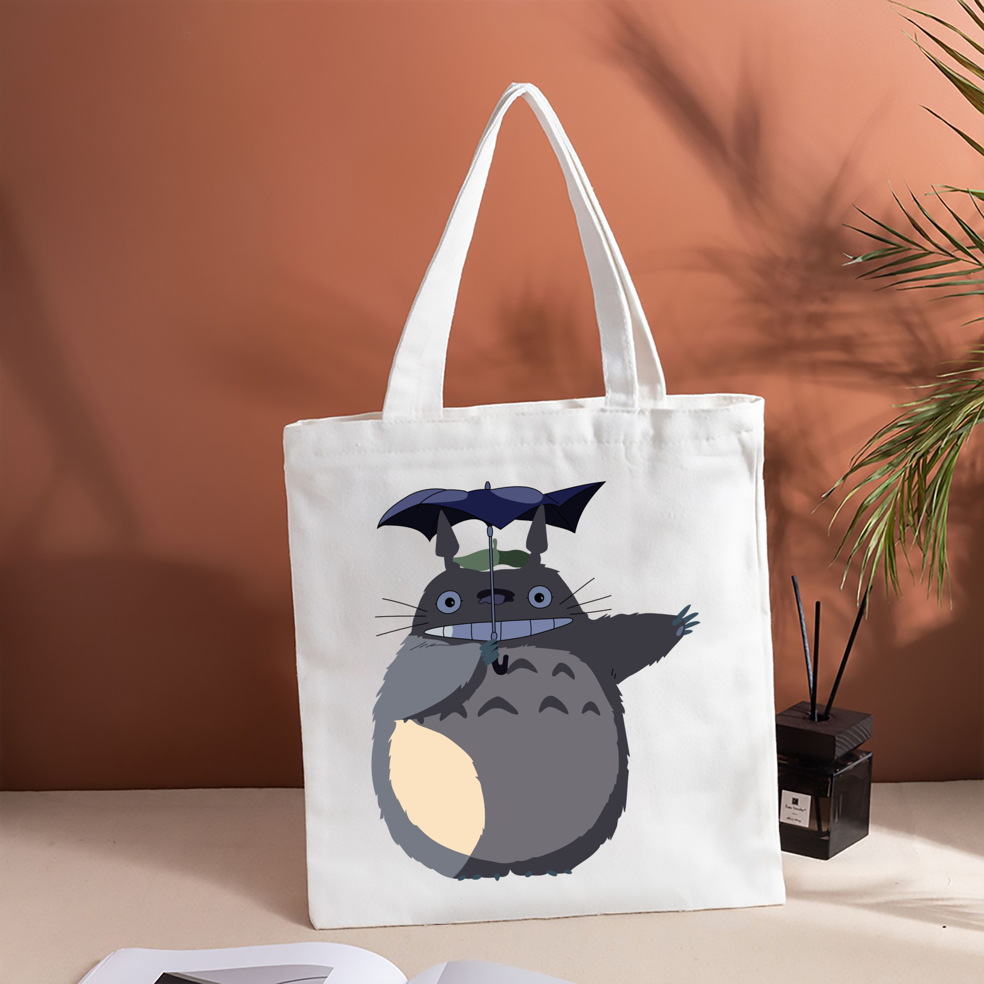 となりのトトロ 草壁メイ 草壁サツキ My Neighbor Totoro Satsuki Kusakabe Mei Kusakabe 縦型キャンバス生地手提げバッグ　トートバッグ