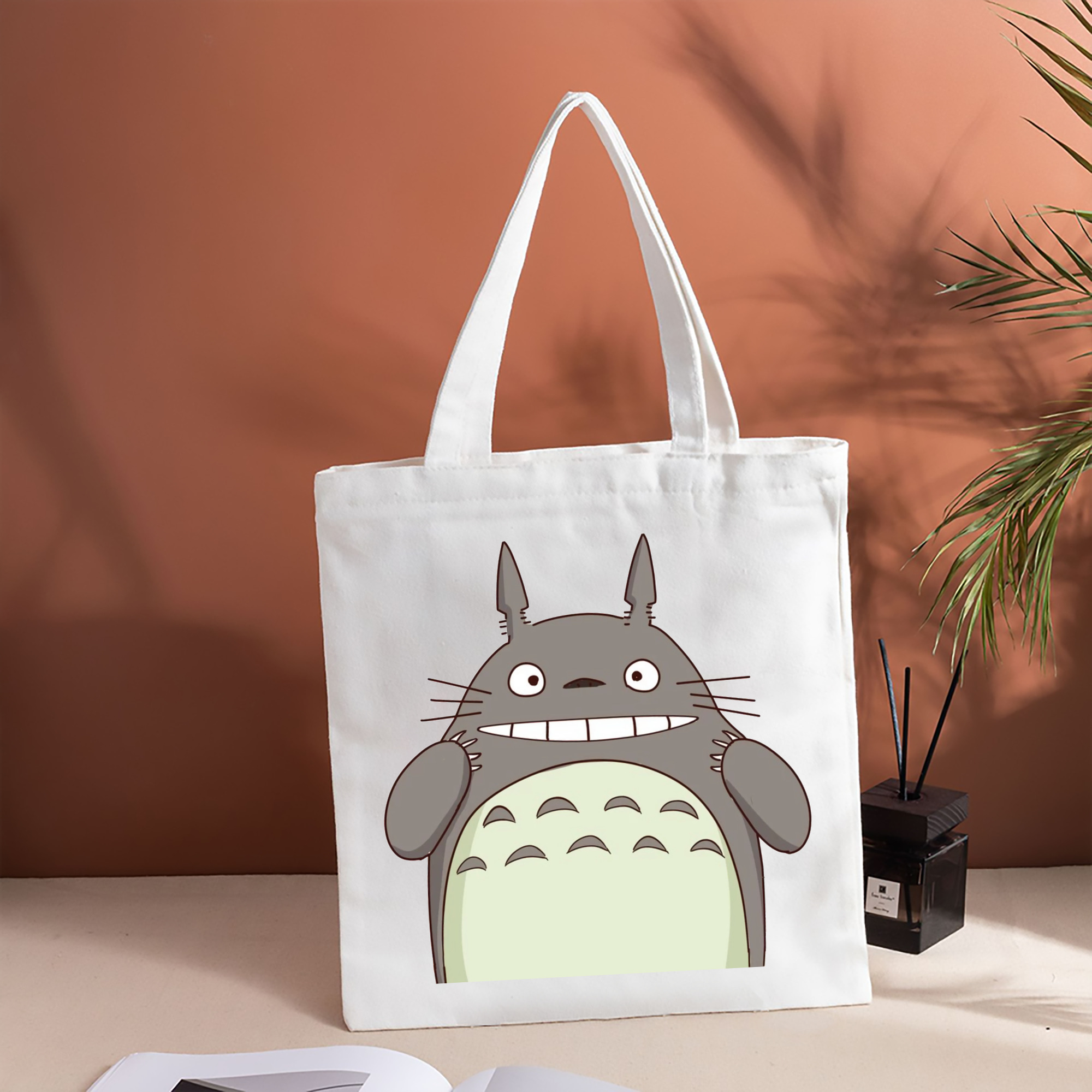 となりのトトロ 草壁メイ 草壁サツキ My Neighbor Totoro Satsuki Kusakabe Mei Kusakabe 縦型キャンバス生地手提げバッグ　トートバッグ