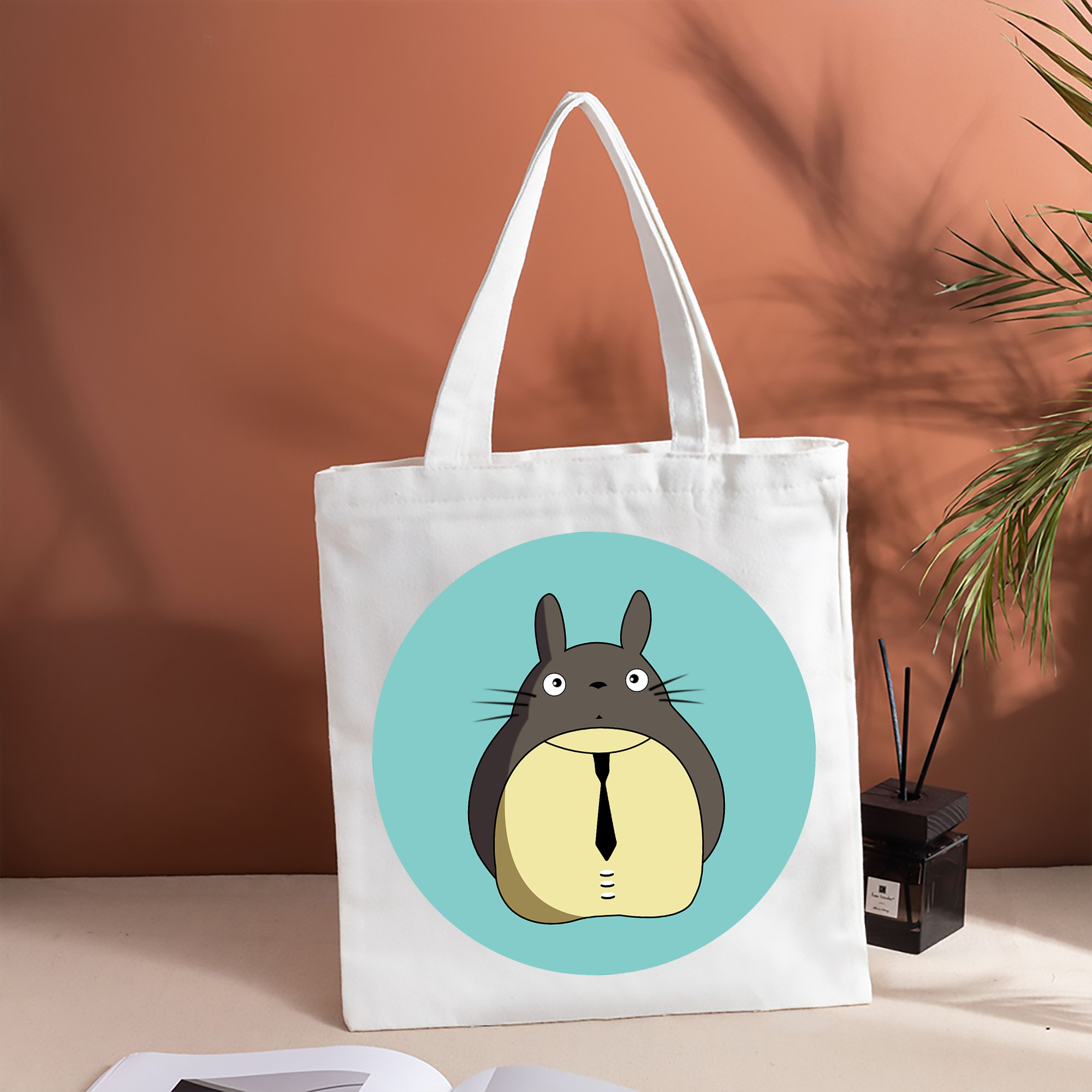 となりのトトロ 草壁メイ 草壁サツキ My Neighbor Totoro Satsuki Kusakabe Mei Kusakabe 縦型キャンバス生地手提げバッグ　トートバッグ