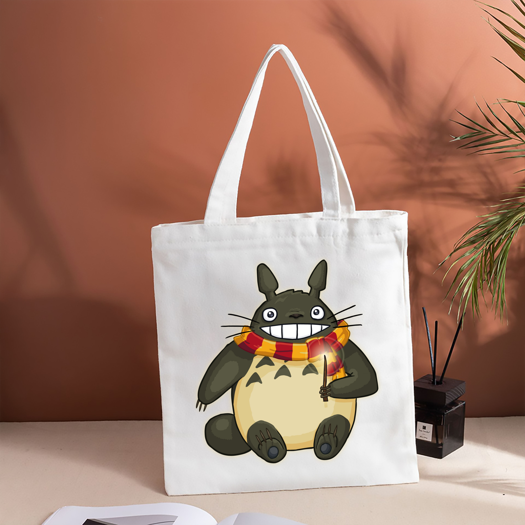 となりのトトロ 草壁メイ 草壁サツキ My Neighbor Totoro Satsuki Kusakabe Mei Kusakabe 縦型キャンバス生地手提げバッグ　トートバッグ