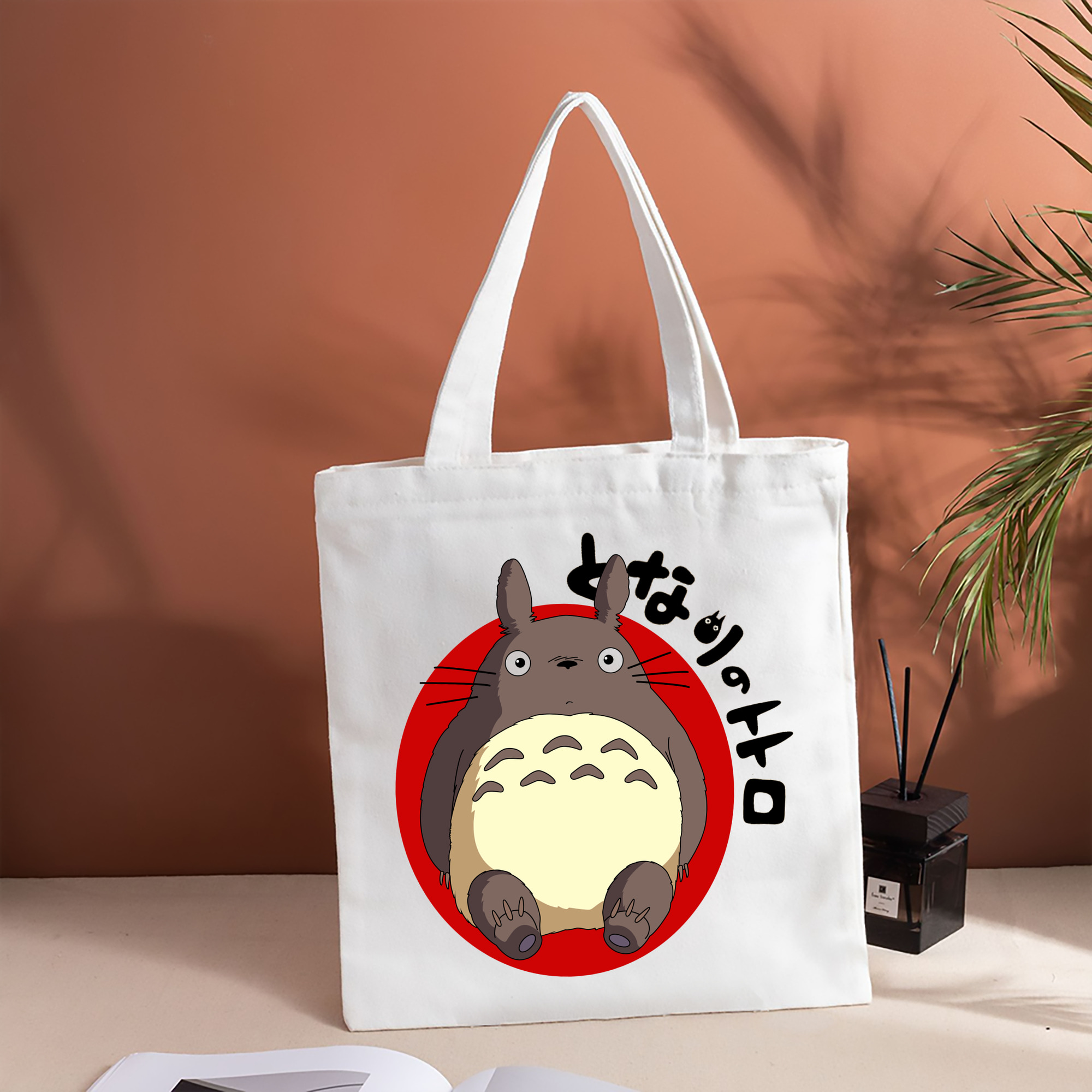 となりのトトロ 草壁メイ 草壁サツキ My Neighbor Totoro Satsuki Kusakabe Mei Kusakabe 縦型キャンバス生地手提げバッグ　トートバッグ