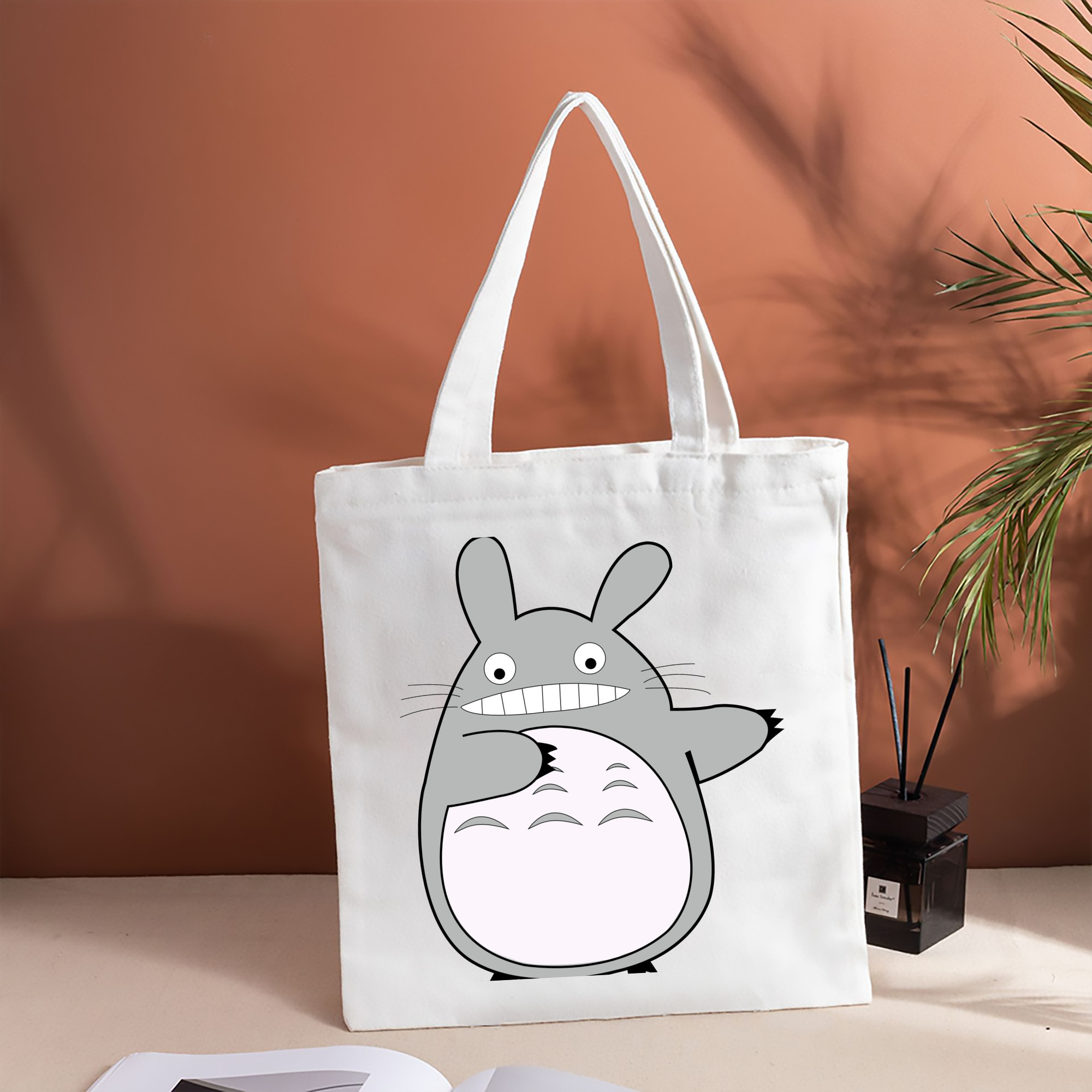 となりのトトロ 草壁メイ 草壁サツキ My Neighbor Totoro Satsuki Kusakabe Mei Kusakabe 縦型キャンバス生地手提げバッグ　トートバッグ