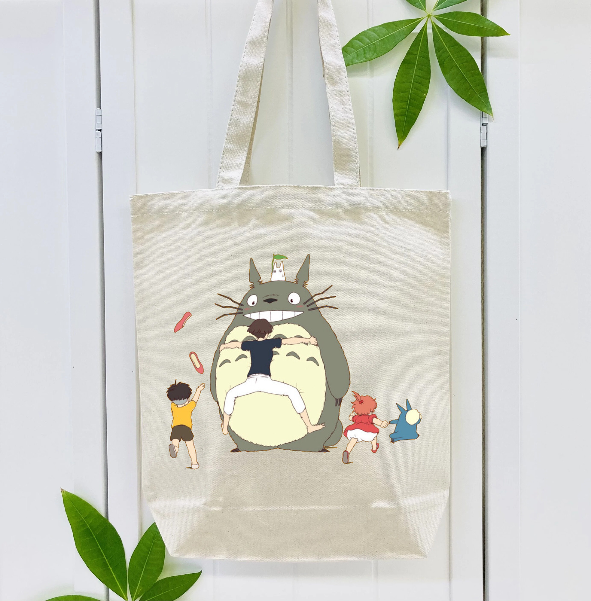 となりのトトロ 草壁メイ 草壁サツキ My Neighbor Totoro Satsuki Kusakabe Mei Kusakabe 縦型キャンバス生地手提げバッグ　トートバッグ