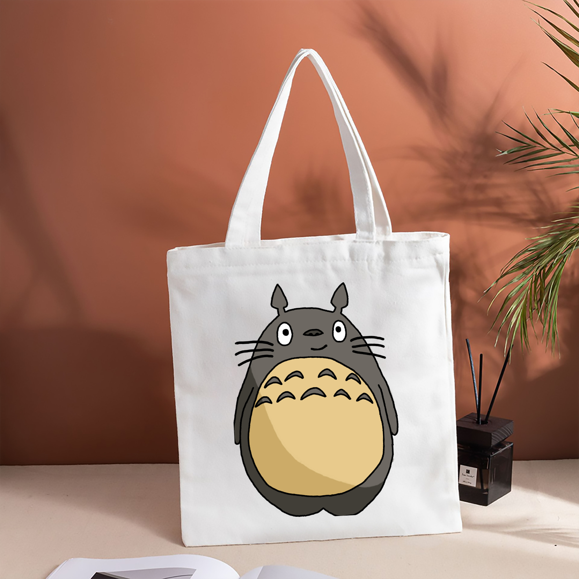 となりのトトロ 草壁メイ 草壁サツキ My Neighbor Totoro Satsuki Kusakabe Mei Kusakabe 縦型キャンバス生地手提げバッグ　トートバッグ