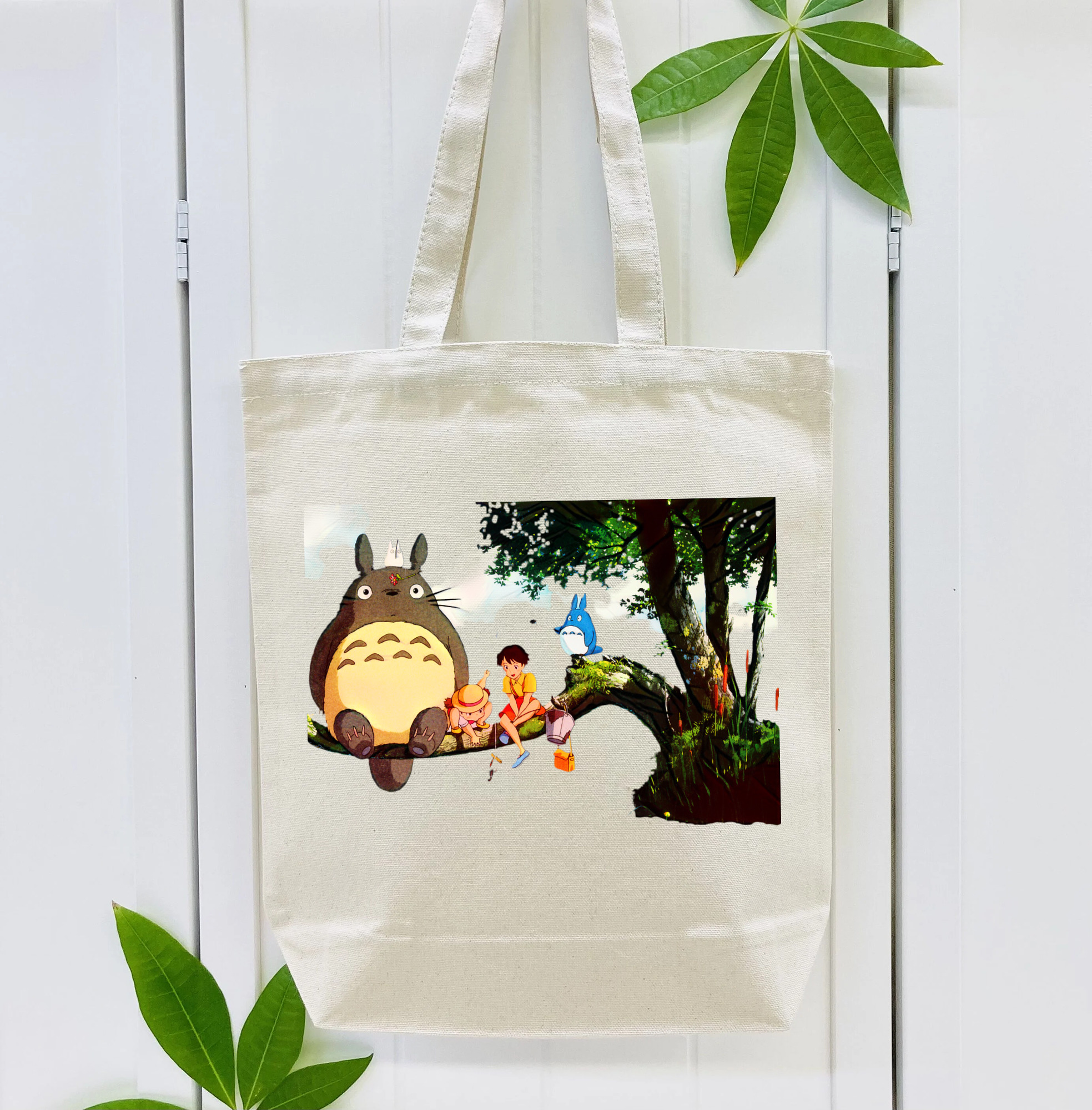 となりのトトロ 草壁メイ 草壁サツキ My Neighbor Totoro Satsuki Kusakabe Mei Kusakabe 縦型キャンバス生地手提げバッグ　トートバッグ