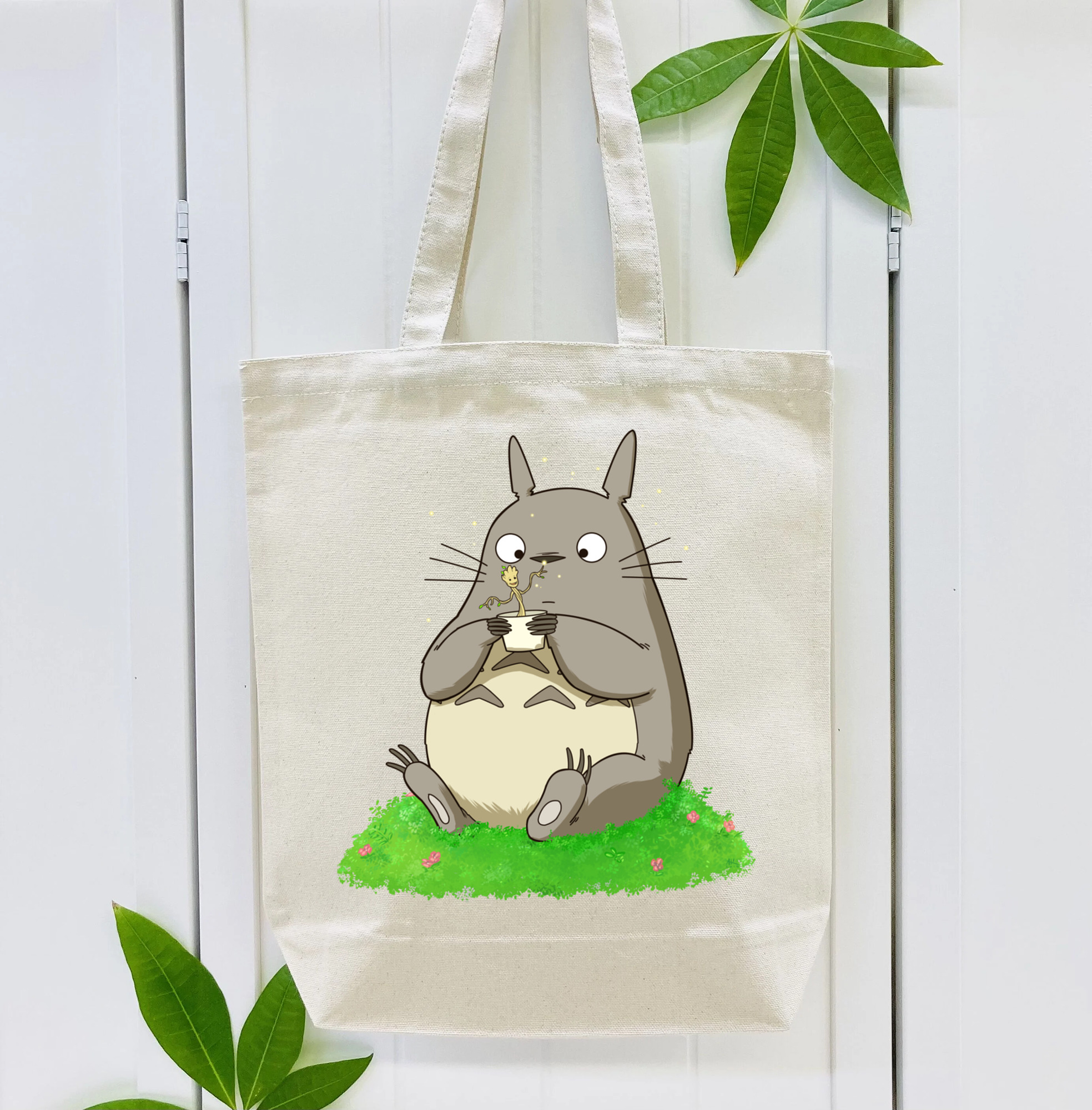 となりのトトロ 草壁メイ 草壁サツキ My Neighbor Totoro Satsuki Kusakabe Mei Kusakabe 縦型キャンバス生地手提げバッグ　トートバッグ