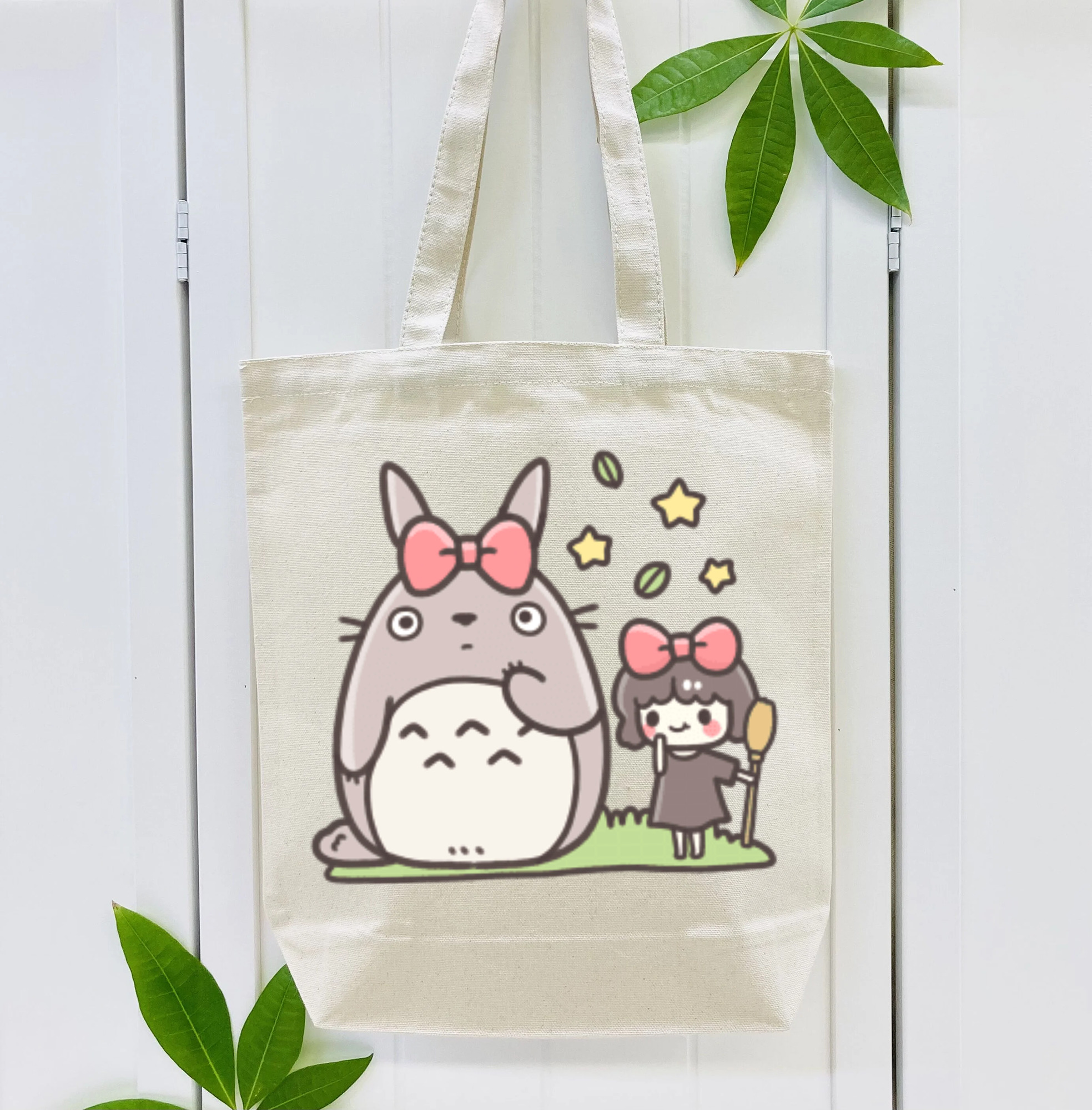 となりのトトロ 草壁メイ 草壁サツキ My Neighbor Totoro Satsuki Kusakabe Mei Kusakabe 縦型キャンバス生地手提げバッグ　トートバッグ