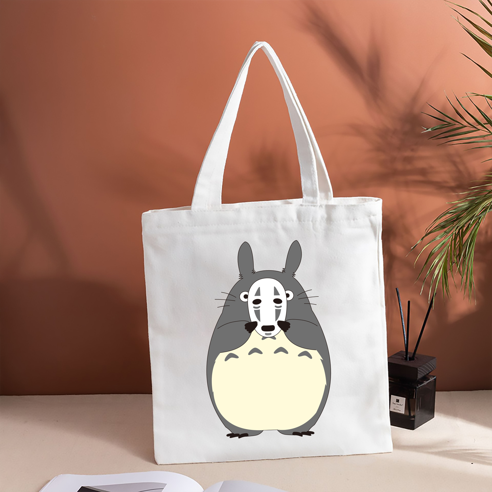 となりのトトロ 草壁メイ 草壁サツキ My Neighbor Totoro Satsuki Kusakabe Mei Kusakabe 縦型キャンバス生地手提げバッグ　トートバッグ