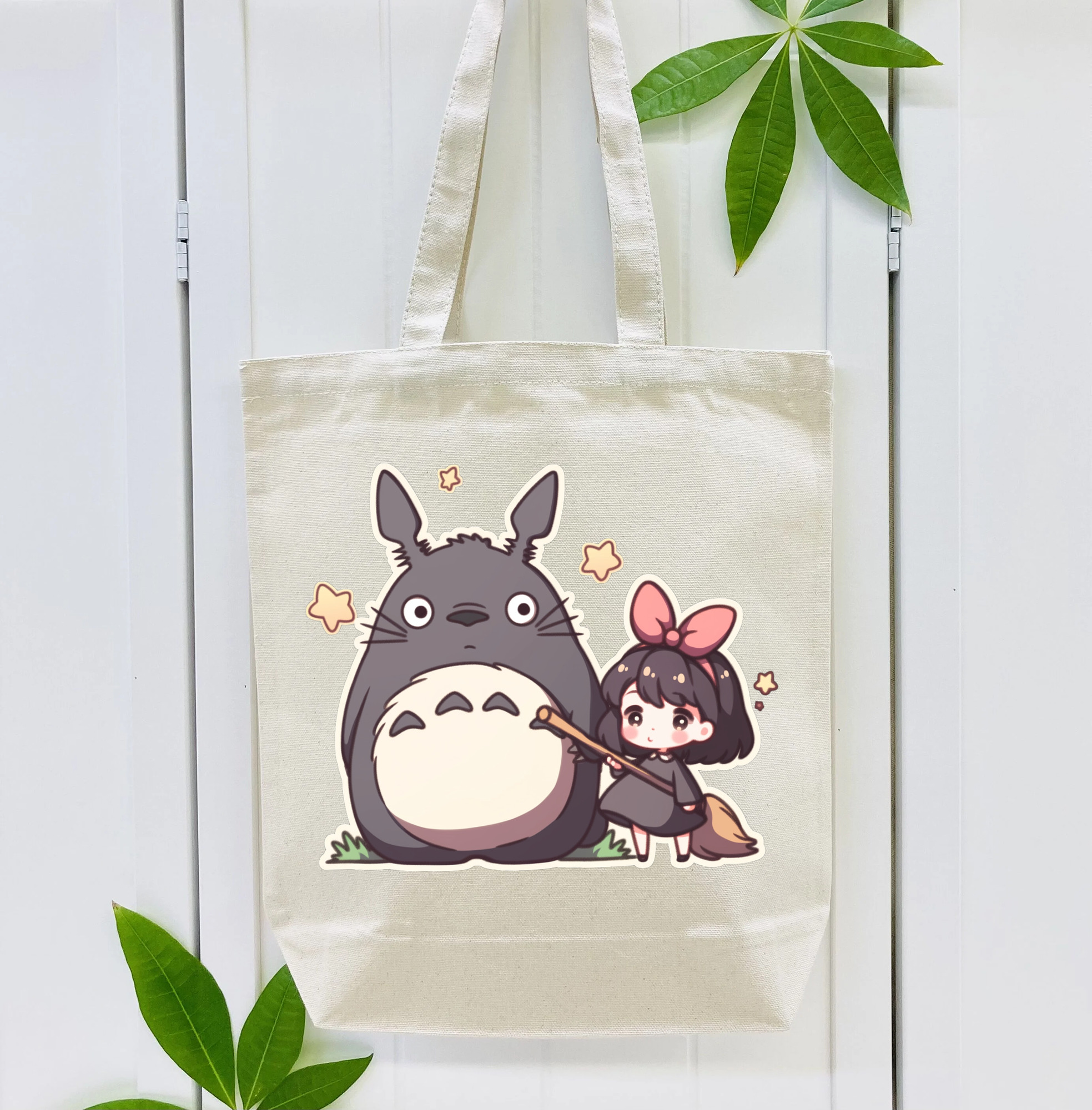 となりのトトロ 草壁メイ 草壁サツキ My Neighbor Totoro Satsuki Kusakabe Mei Kusakabe 縦型キャンバス生地手提げバッグ　トートバッグ