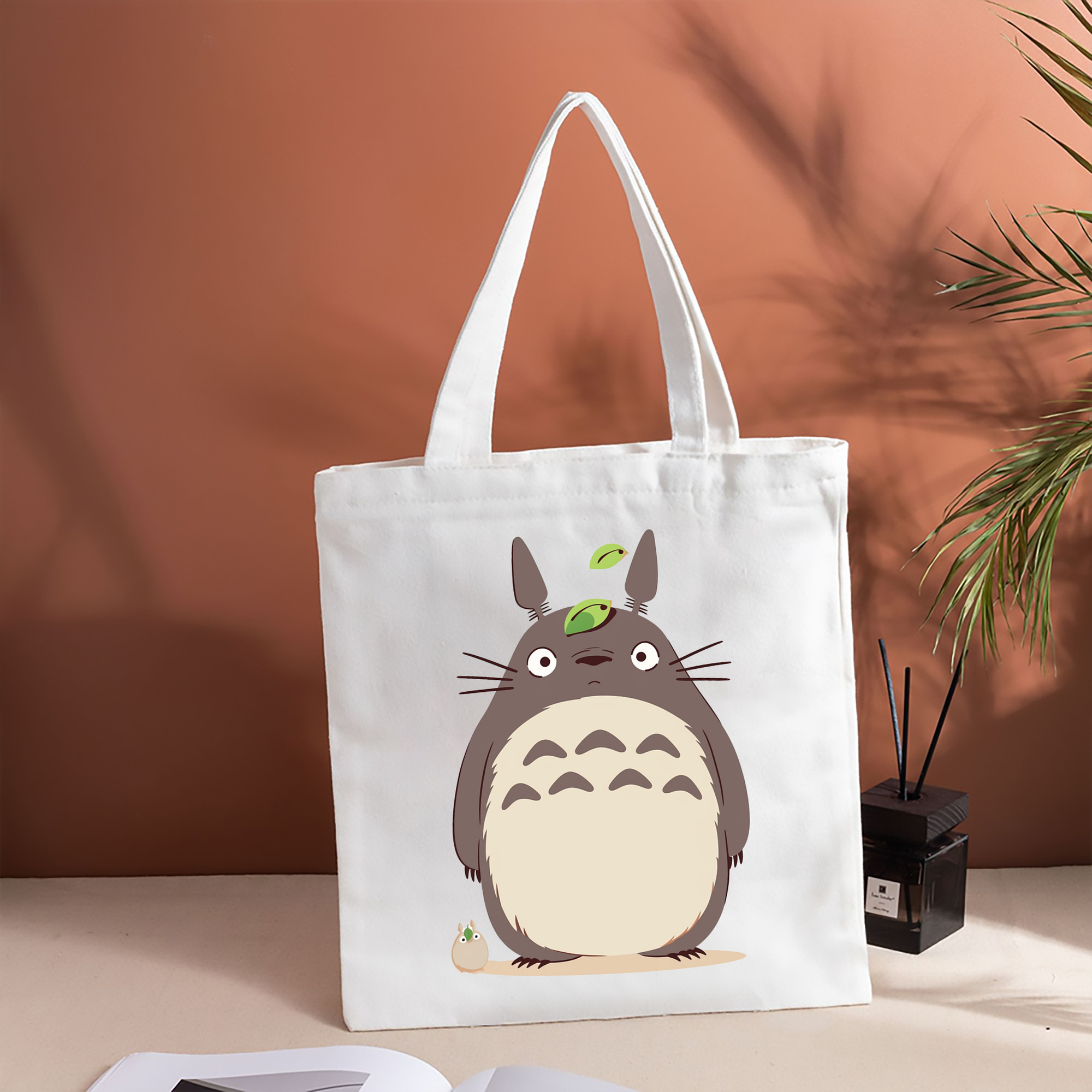 となりのトトロ 草壁メイ 草壁サツキ My Neighbor Totoro Satsuki Kusakabe Mei Kusakabe 縦型キャンバス生地手提げバッグ　トートバッグ