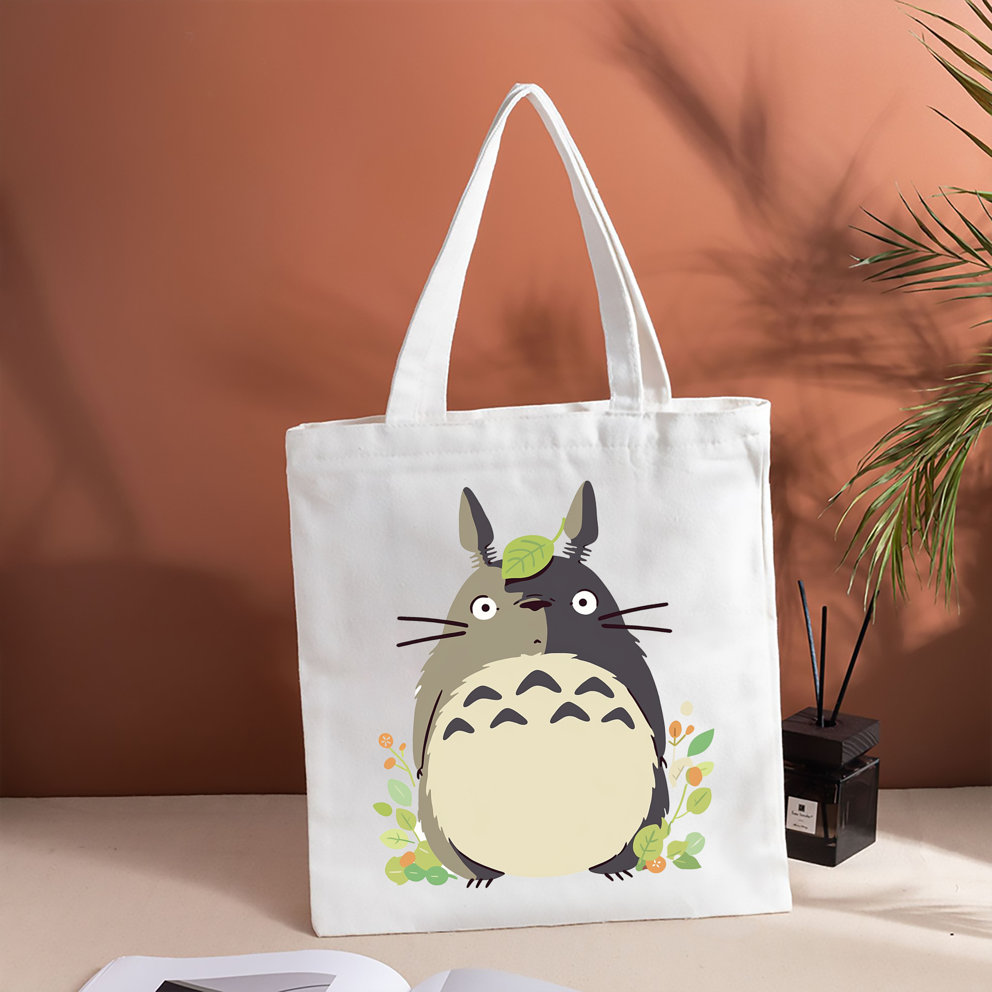 となりのトトロ 草壁メイ 草壁サツキ My Neighbor Totoro Satsuki Kusakabe Mei Kusakabe 縦型キャンバス生地手提げバッグ　トートバッグ
