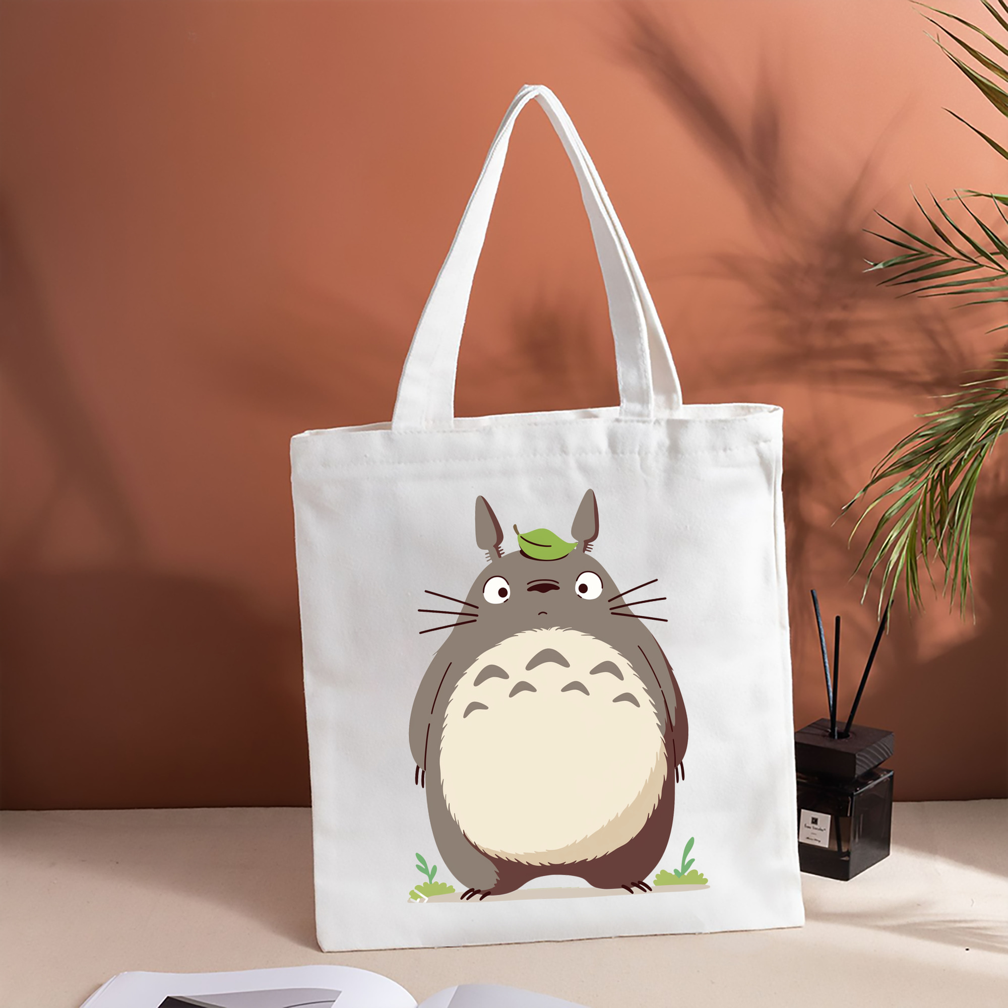 となりのトトロ 草壁メイ 草壁サツキ My Neighbor Totoro Satsuki Kusakabe Mei Kusakabe 縦型キャンバス生地手提げバッグ　トートバッグ